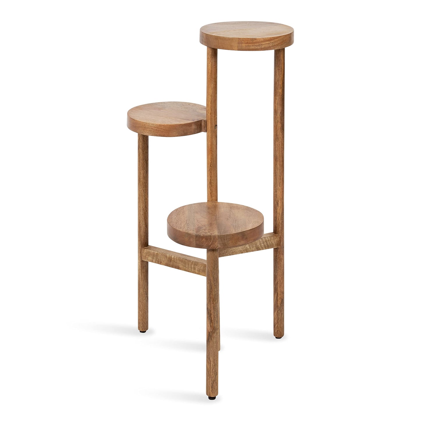 Kate and Laurel Fitley Modern 3 Tier Freestanding Plant Stand, 16 x 16 x 35, Natural Wood, Decorative Handcrafted Wood Plant Stand with Farmhouse Finish