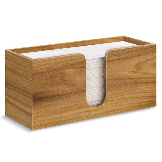 Acacia Wood Paper Towel Dispenser Countertop, Paper Towel Holder for Bathroom Kitchen Napkin Holder Folded Paper Towel Dispenser Fits Multifold, C-Fold, Z-Fold, Trifold - Home Kitchen Bathroom