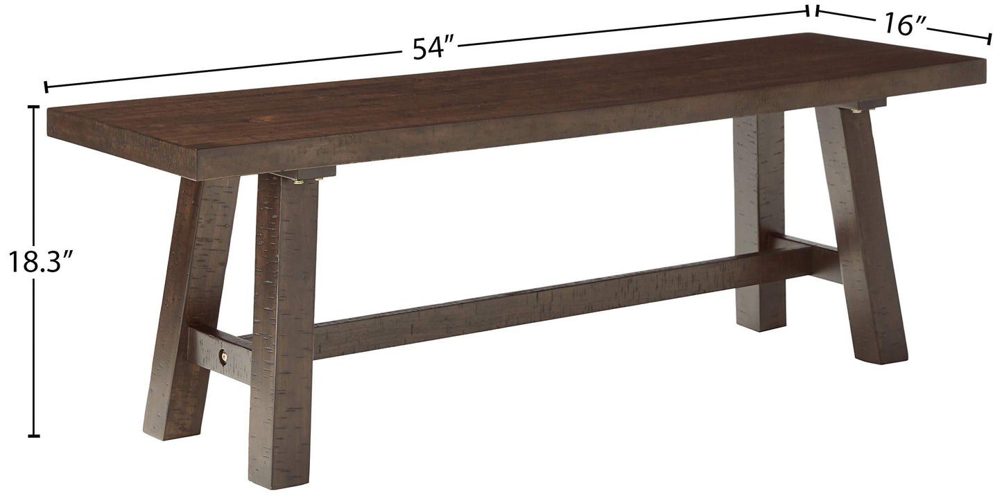 Cortesi Home Figi Dining Bench, Rustic Wood