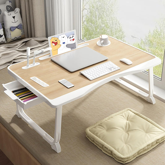 Foldable Laptop Bed Desk with USB Port, Storage Drawer & Cup Holder - Large 23 Inch Portable Lap Tray for Working, Reading, and Writing in Bed