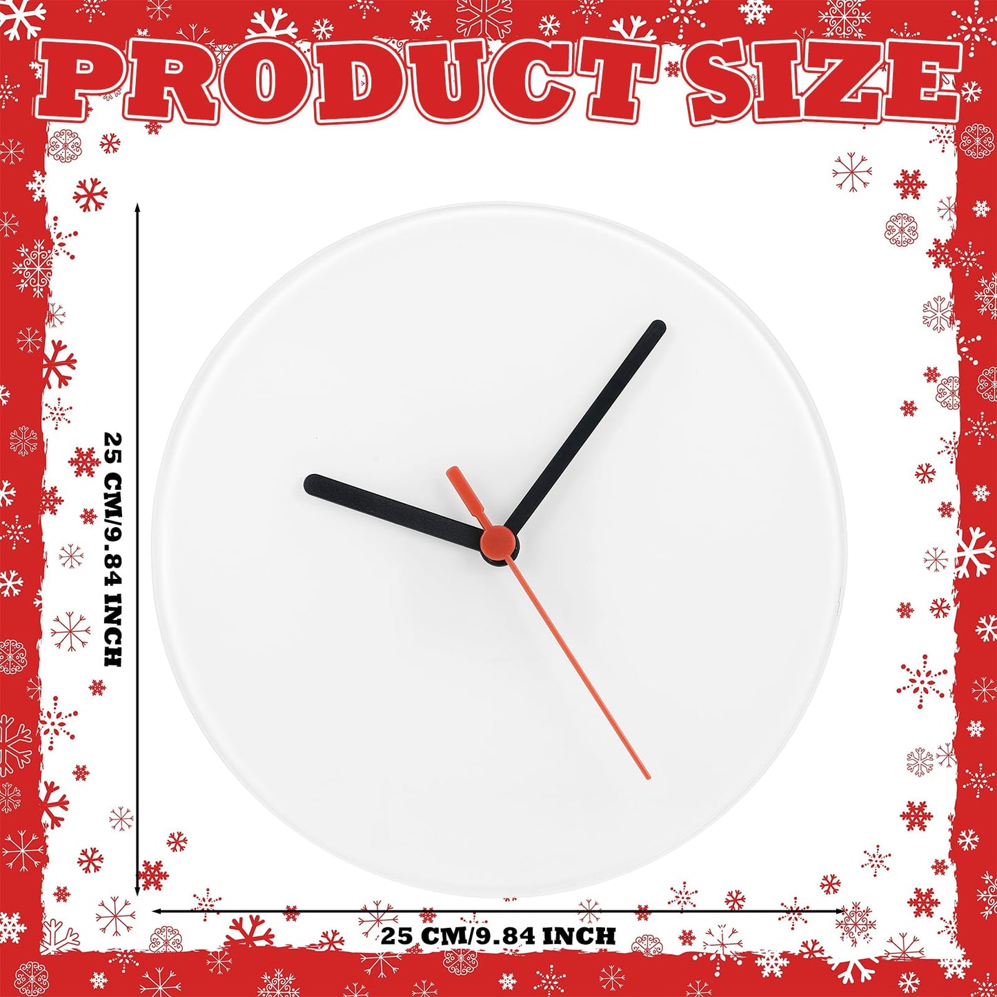 Briwooody 6 Pcs Sublimation Wall Clock Blanks Bulk Wood DIY Wall Clock Round Printing Battery Operated for Easter Halloween Christmas Thanksgiving Day School Home Decor(9.8 Inch)