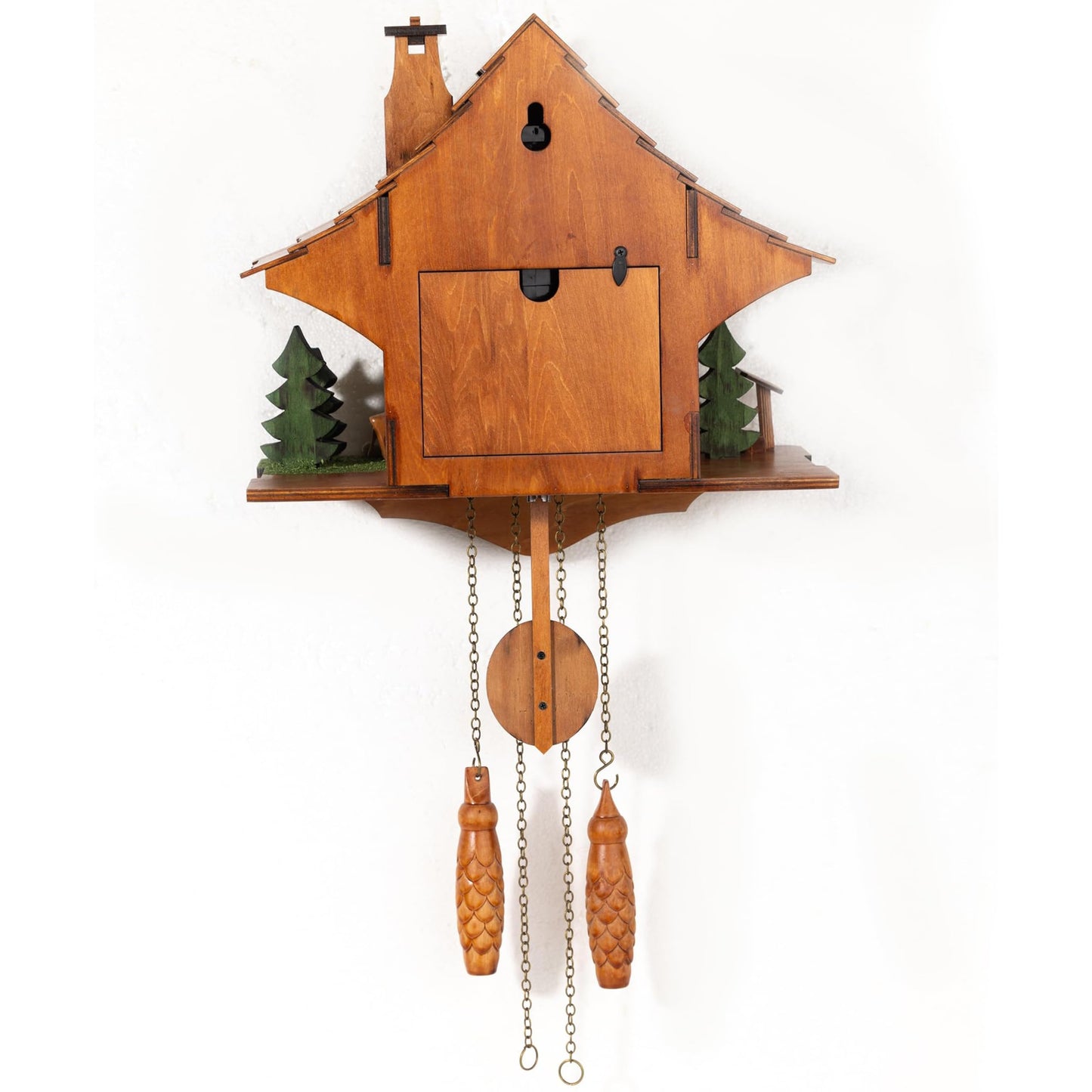 Cuckoopro Cuckoo Clock, Black Forest Style Wooden Pendulum Quartz Wall Clock, Volume Control, Night Silent, Gift Package, Professional Service