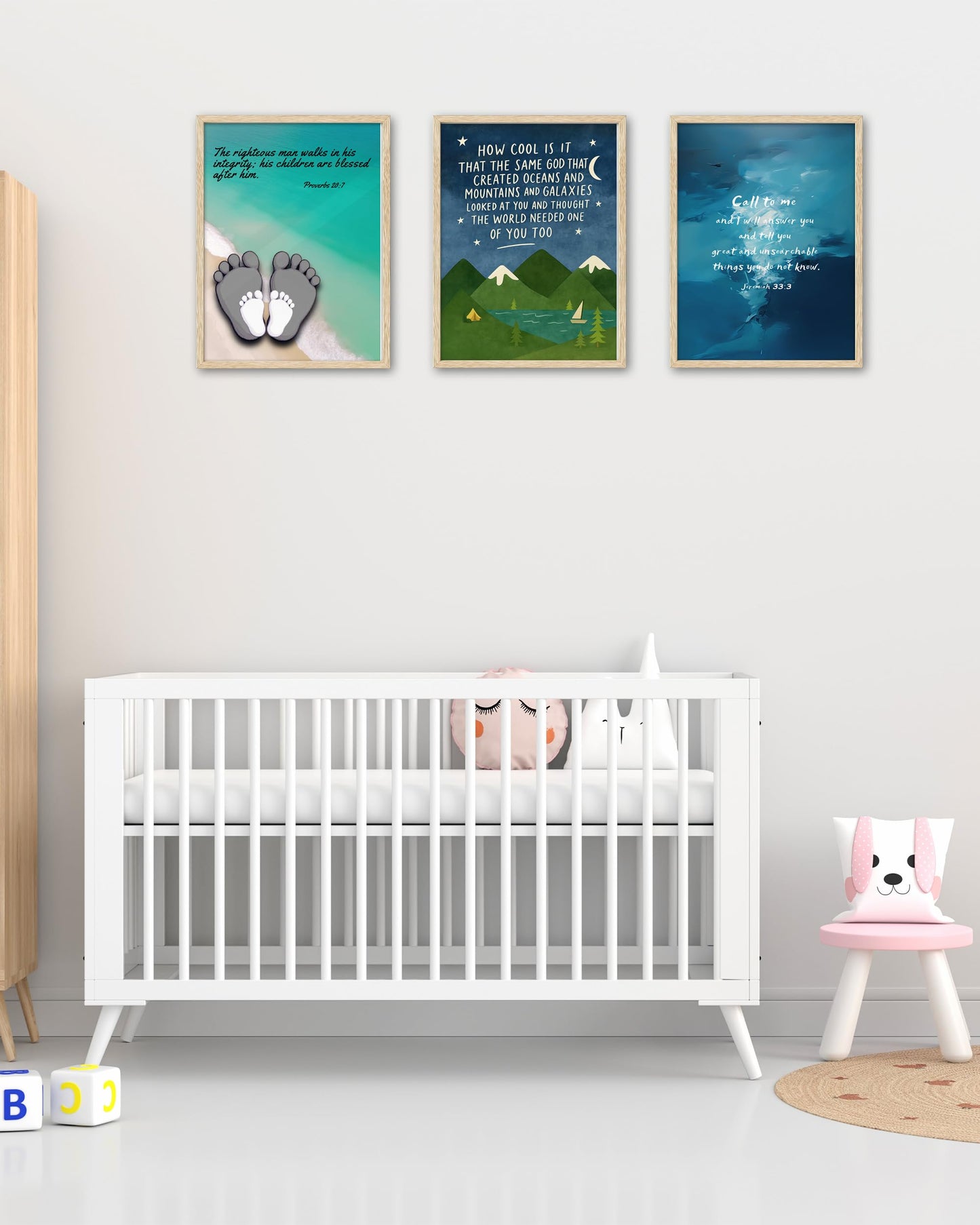 KensTro 12x16in Oak Wood Picture Frame Set of 3,12"x16" Beige Minimalist Wooden Poster Frames,Natural Solid Wood Picture Frame for Wall Art,Photos,Prints