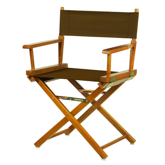 Casual Home 200-55/021-45 Director Chair 18" - Classic Height Honey OakFrame/Brown Canvas