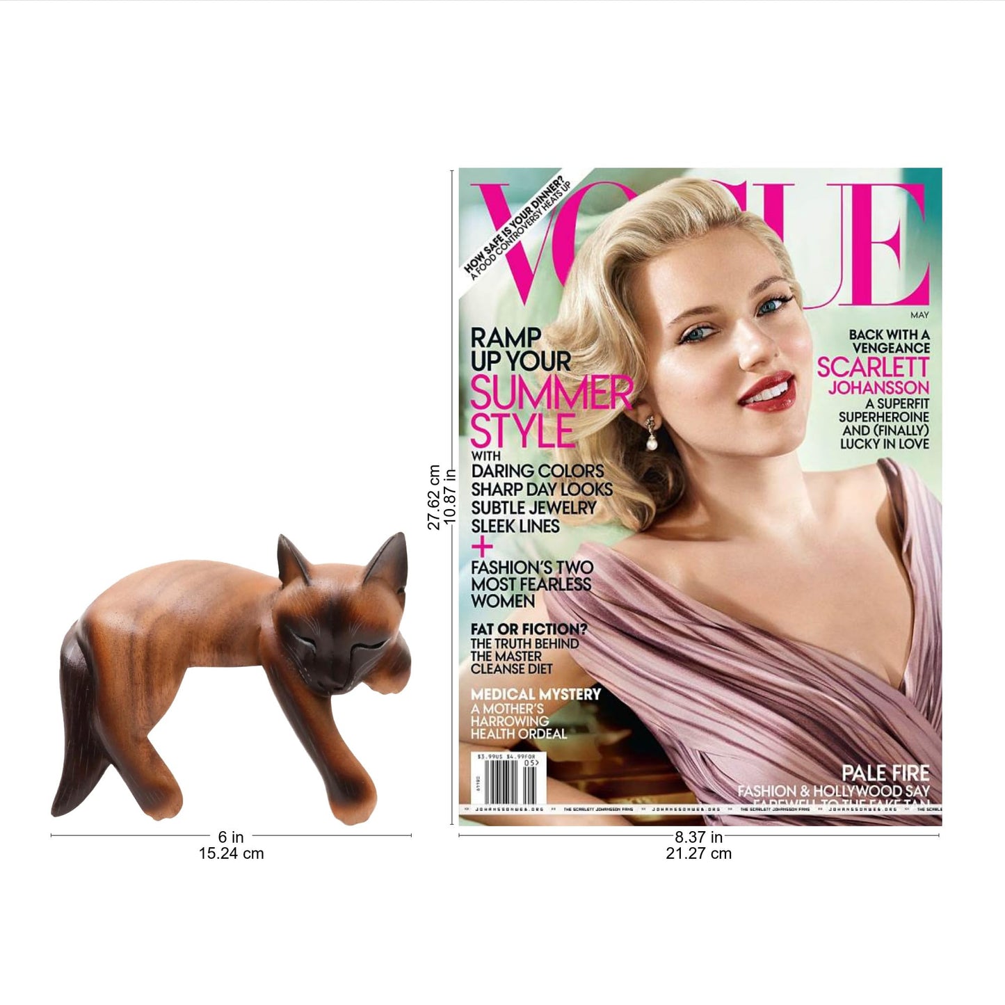 NOVICA Artisan Handmade Wood Statuette Sleeping Siamese Suar Cat Brown Indonesia Sculpture Painted [4.3in H x 6in W x 3.5in D] ' Sleeping Feline'
