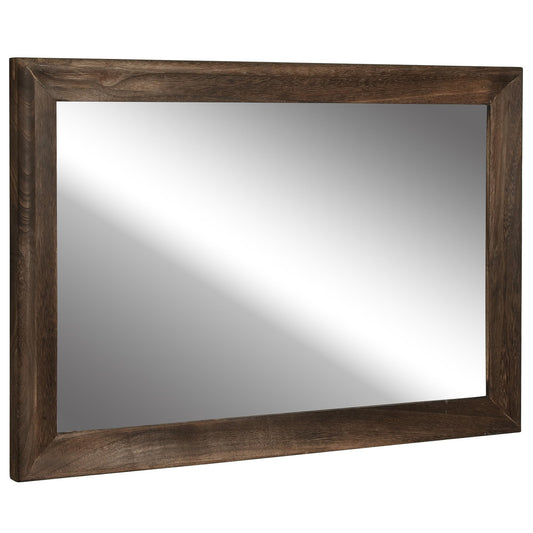 CULER Rustic Wood Wall Mirror for Bathroom,Rectangle 24 x 36 inch Hanging vatiny Mirrors with Wooden Frame for Living Room,Bedroom,Entryway (24x36 inch, Vintage Light Brown)