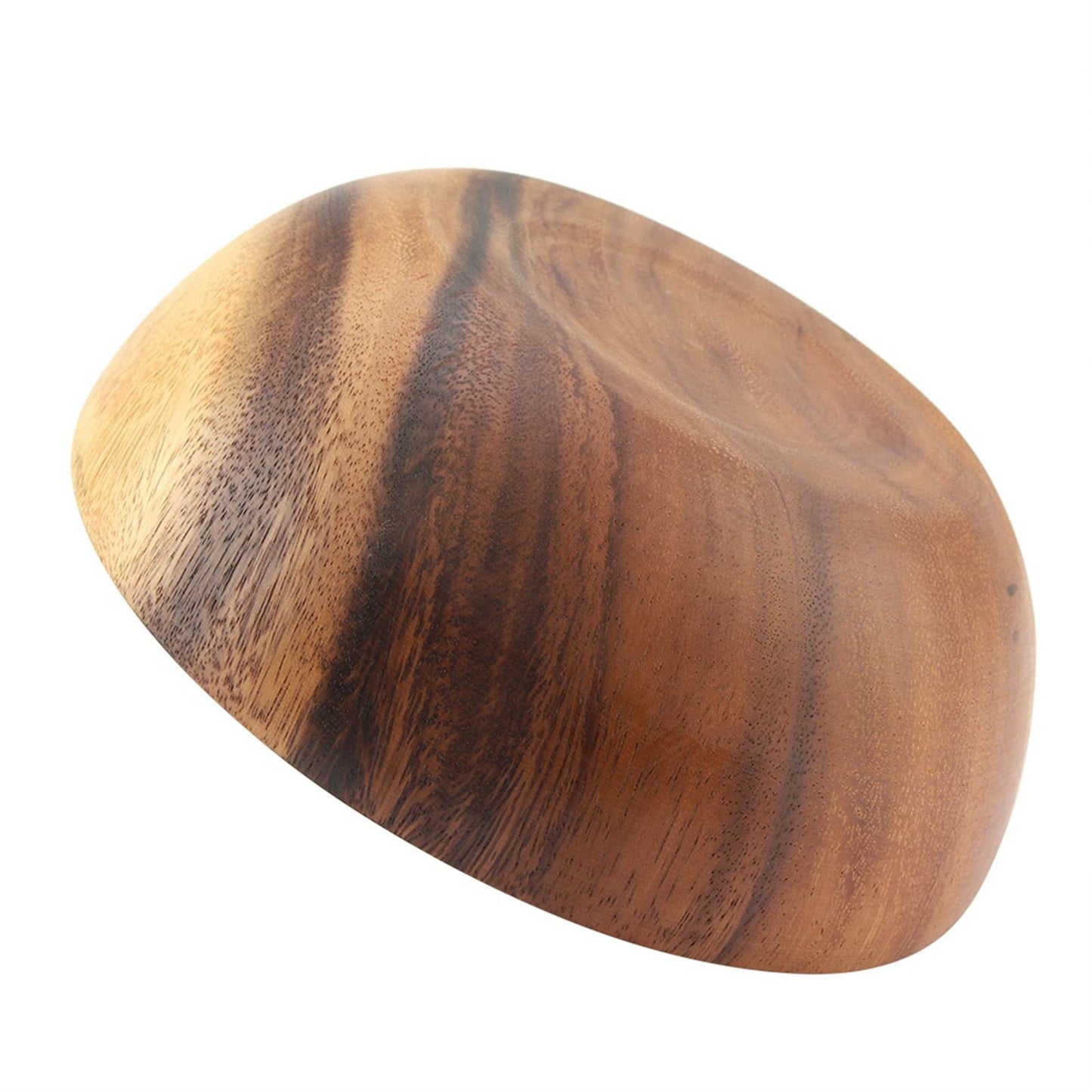 Oumefar Wooden Salad Bowl Sets, Acacia Wood Bowl Wooden Soup Bowl Light Smooth for Kitchen Utensils for Containing Salads,Vegetables,Fruit, Soups, Cereal and More Large (20 * 7cm)
