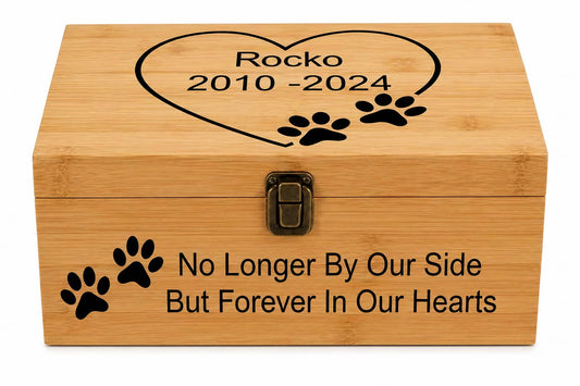 Personalized Pet Memory Box - Custom Pet Keepsake Box - Wooden Keepsake Box - Pet Memorial Box - Pet Momorial Gift