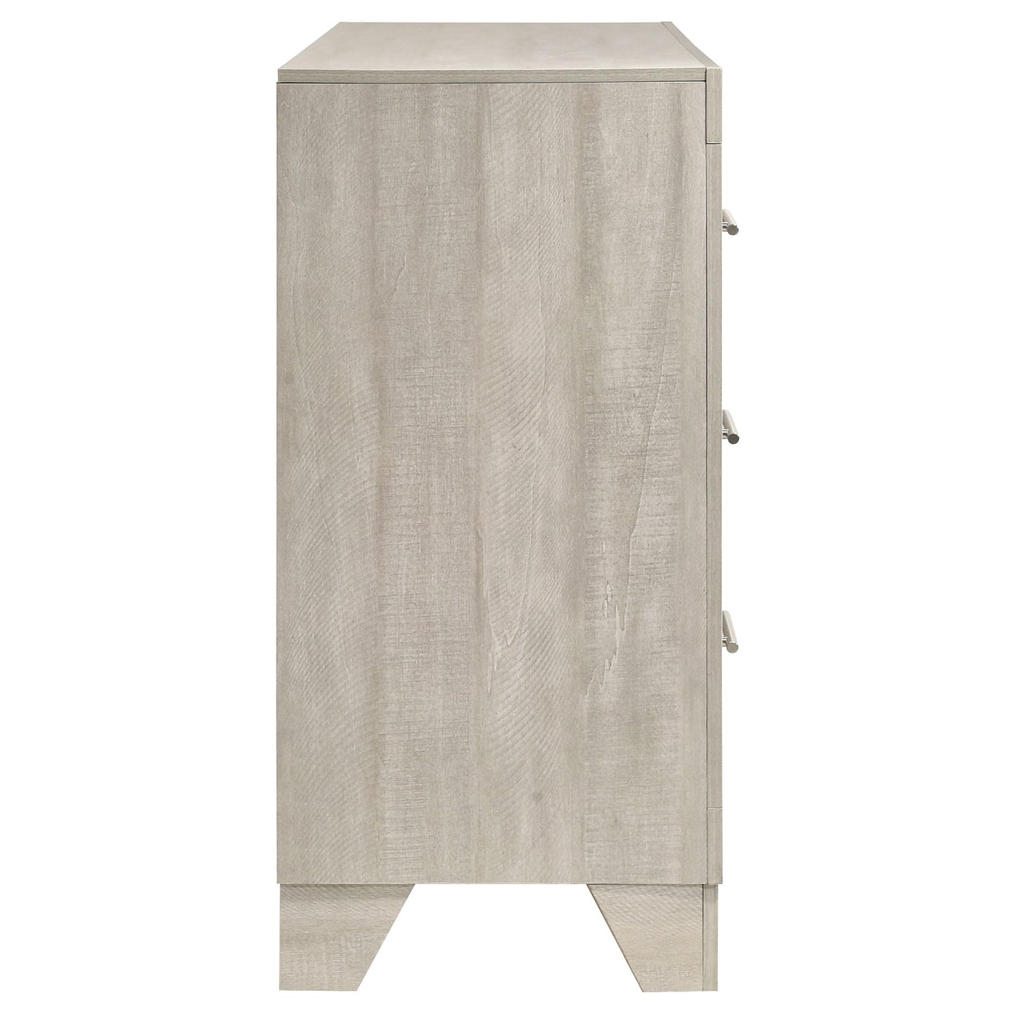 Coaster Home Furnishings - Trenton - Engineered Wood - 6-Drawer Bedroom Dresser with Contemporary Style, Nickel Handles, English Dovetail Joinery - Bedroom - Rustic Cream - 225063