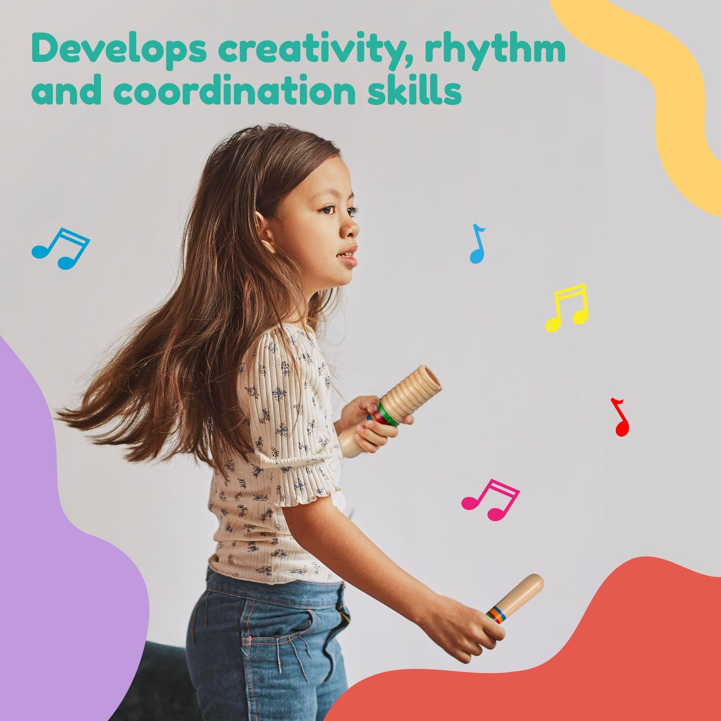 Stoie's Musical Toys for Toddlers, Wooden Percussion Instruments Toy for Kids Baby Preschool Educational Musical Toys Set for Boys and Girls with Storage Bag