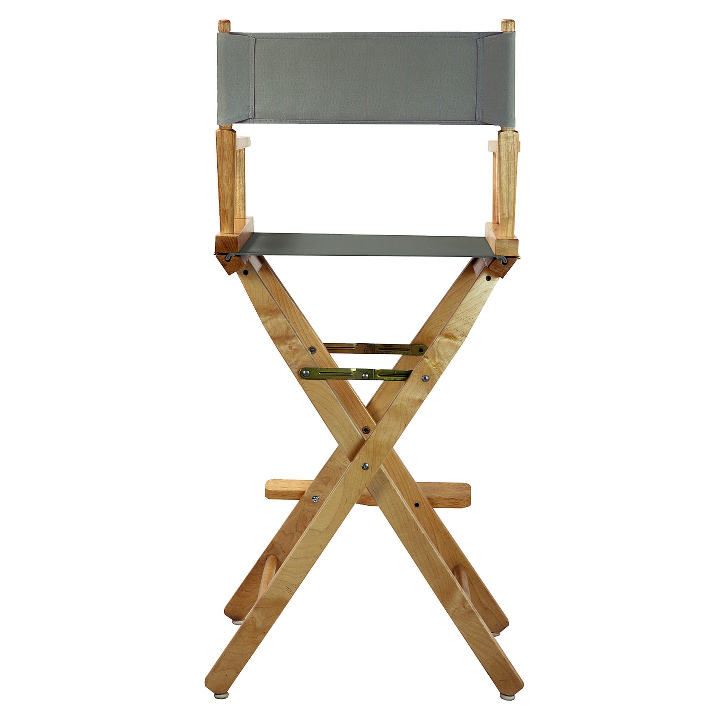 Casual Home 30" Director's Chair Natural Frame-with Grey Canvas, Bar Height