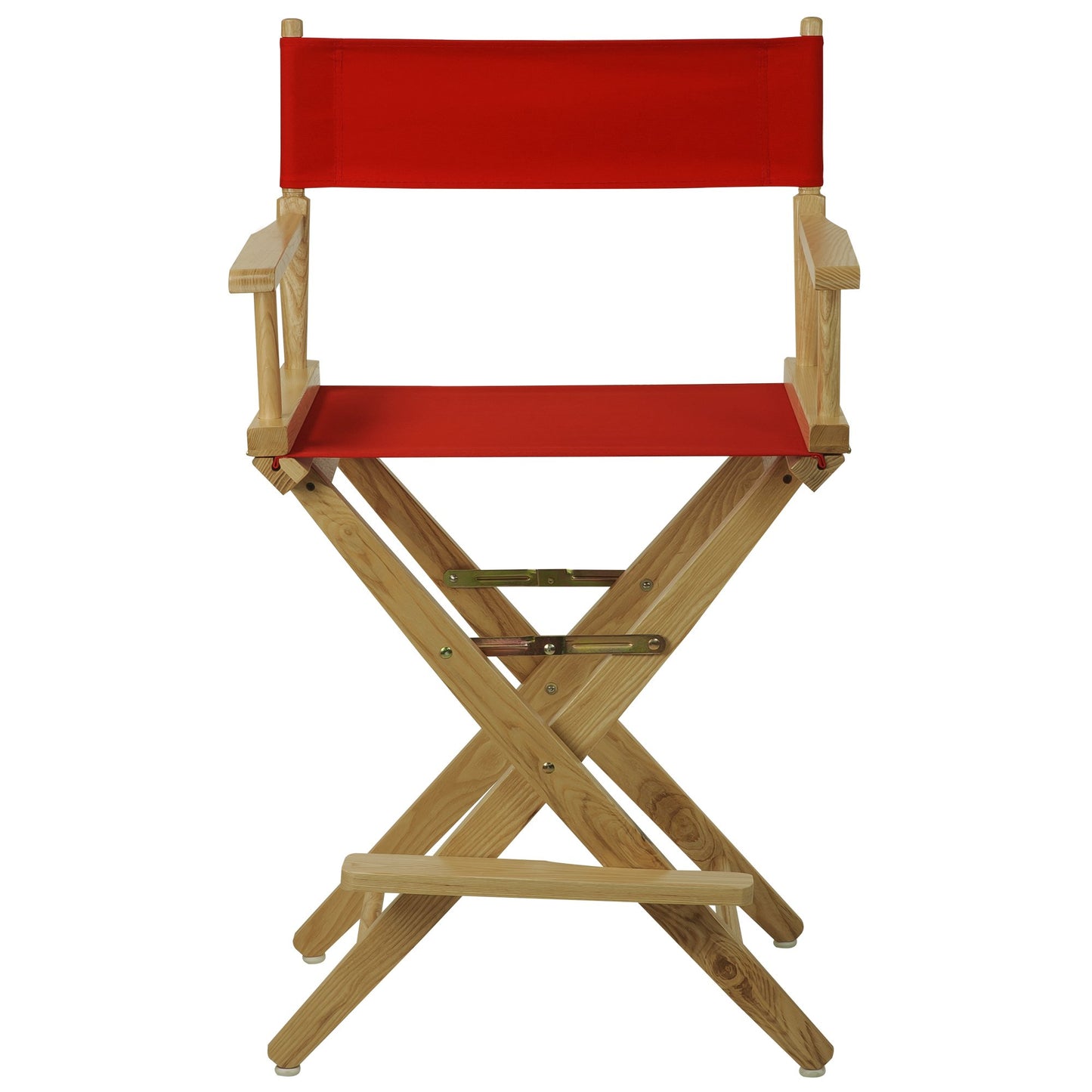 American Trails Extra-Wide Premium 24" Director's Chair Natural Frame with Red Canvas, Counter Height