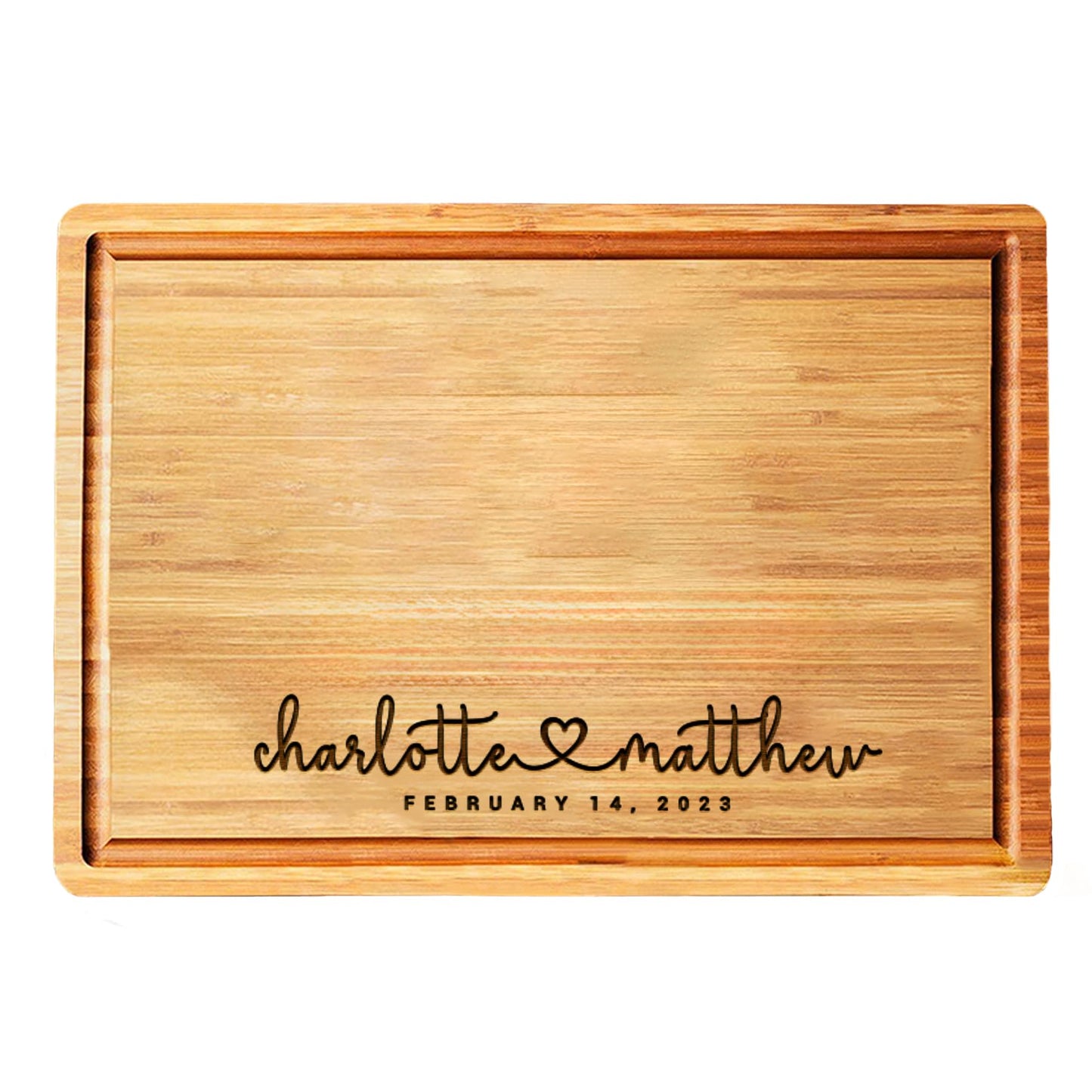 Personalized Wood Engraved Cutting Board - Valentines Day Gift for Her - Unique Present for Wedding, Anniversary, Housewarming, Birthday, Holiday, or Romantic Gift Idea for Friends, Family, Mom, Dad