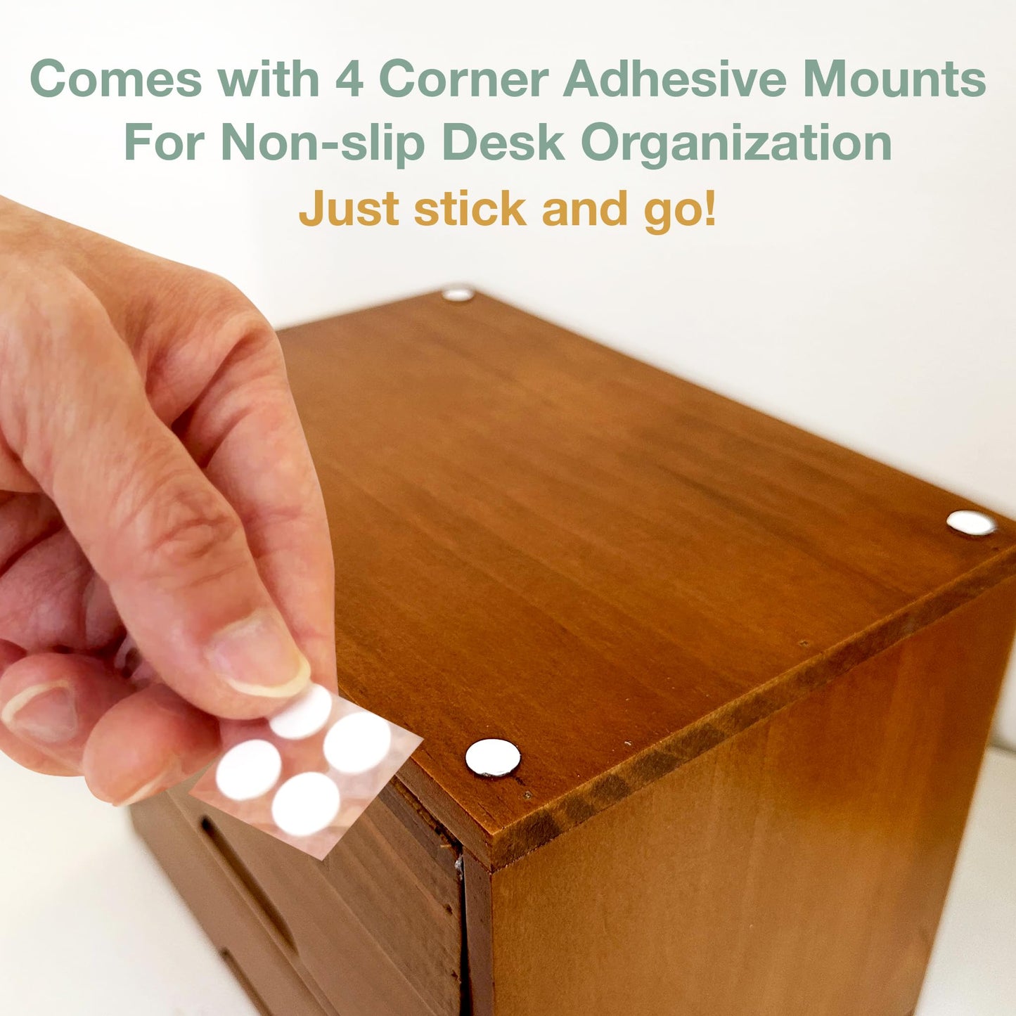 Modular Stackable Desktop Apothecary Cabinet with 3 Drawers - Solid Wood Medicine Cabinet for Tabletop - Card Catalog Drawers with Label Holders - Desktop Chest Drawer for Storage and Organization