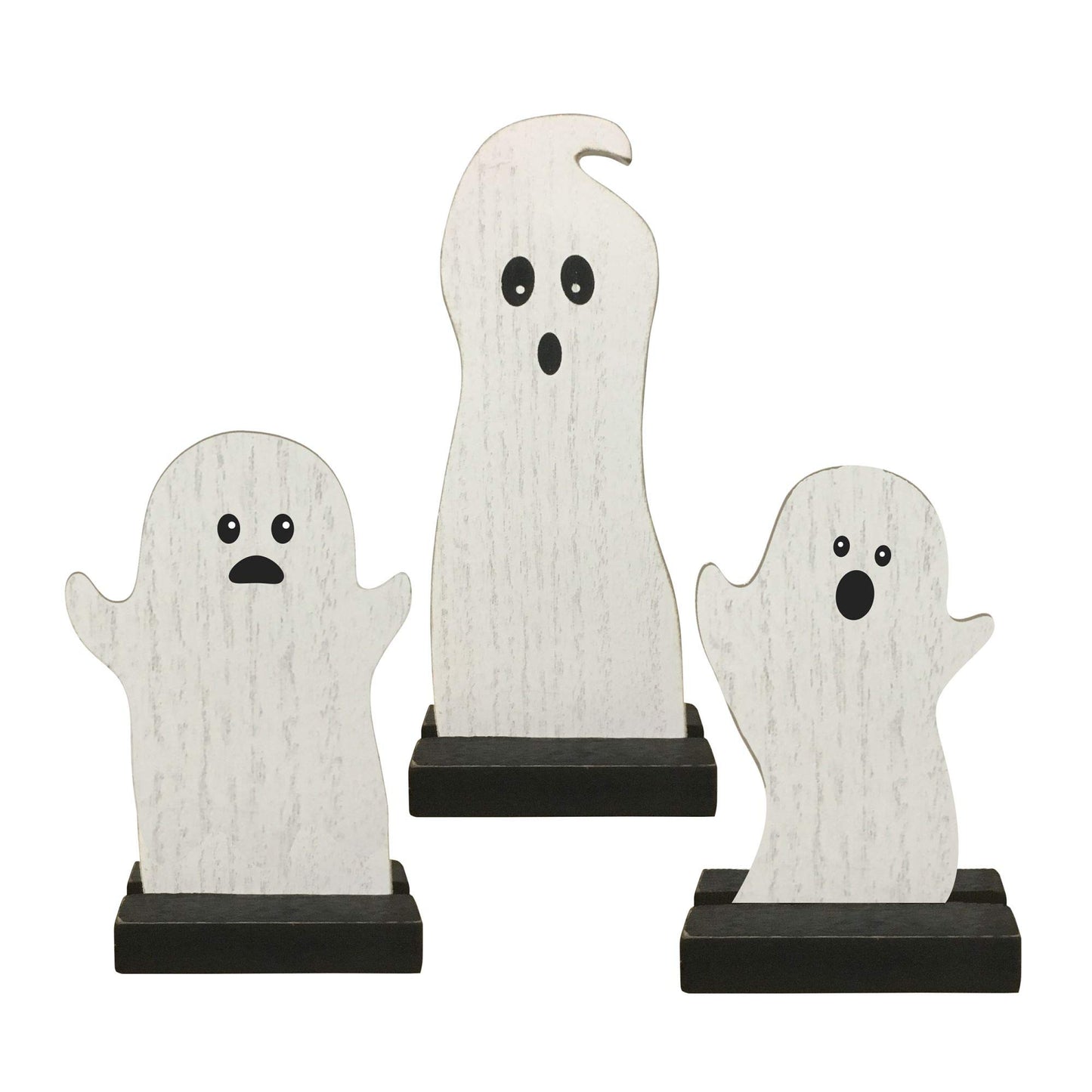 CWI Gifts Wooden Ghost Shelf Sitters 3/Set