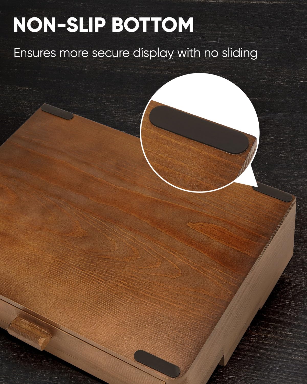 BRITEREE Cologne Organizer for Men, 3 Tier Wooden Cologne Stand with Drawer Storage and Hidden Compartment, Perfume Display Holder for Dresser, Great Gifts for Him Dad Fathers, Brown