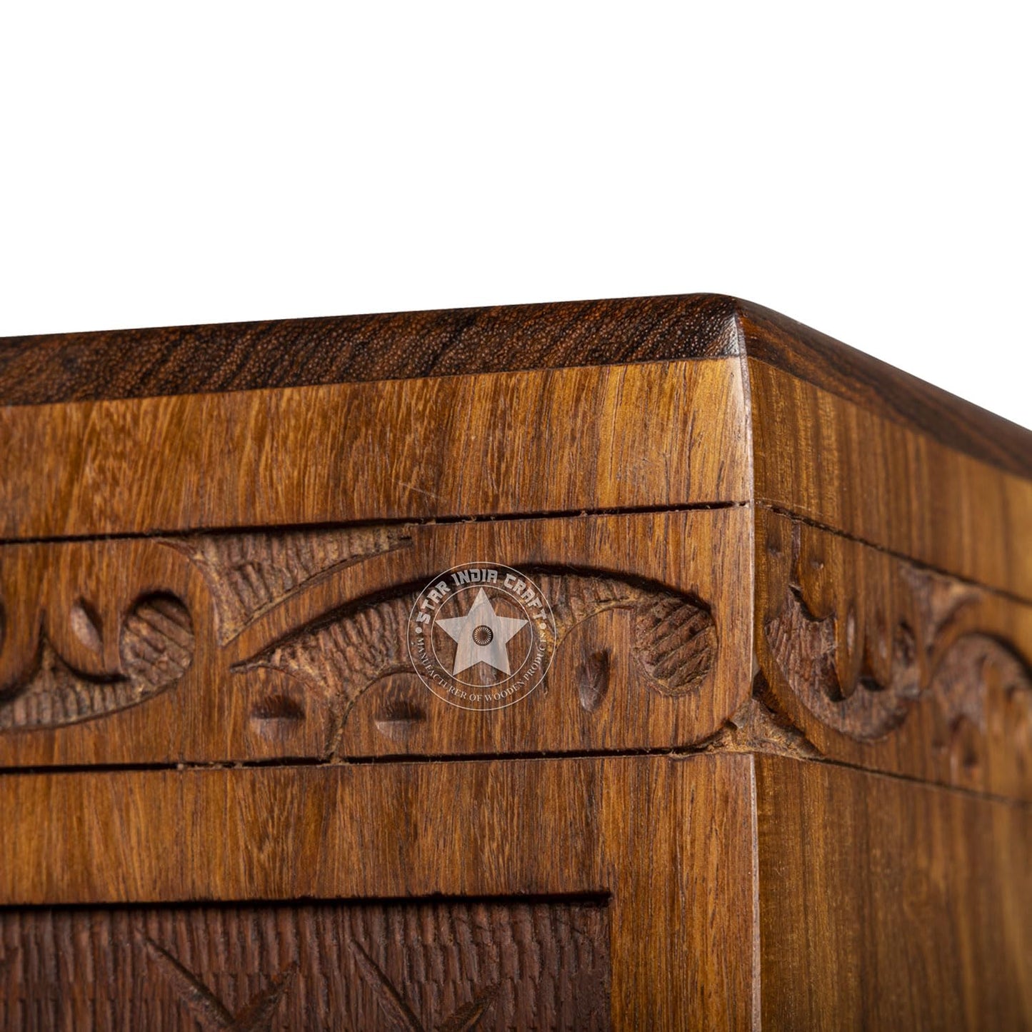 SIC Urns for Human Ashes Adult - Wooden Cremation Box for Dad Mom Men & Women, Soulful Tree Carved Rosewood Funeral Memorial Keepsake, Holds an Adult up to 180 Cubic Inches