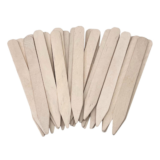 100% Natural Wood Plant Markers - 12 Inches Tall - for Field and Garden Use - Eco-Friendly & Sustainable Plant Identification - Made in USA - (Pack of 25)