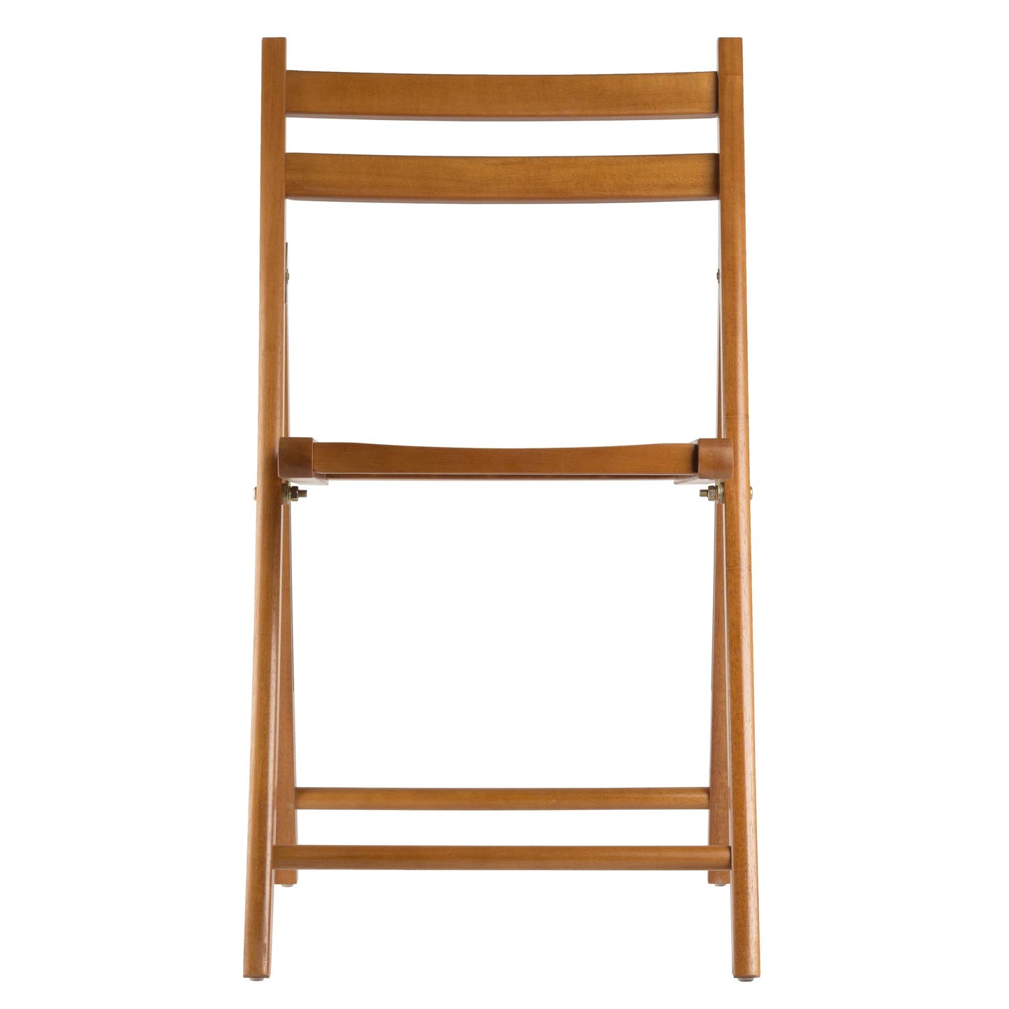 Winsome Robin Folding Chair Set of 4 in Teak, Convenient & Lightweight Portable Kitchen & Dining Chairs for Small Homes & Apartments, Indoor & Outdoor Foldable Seating