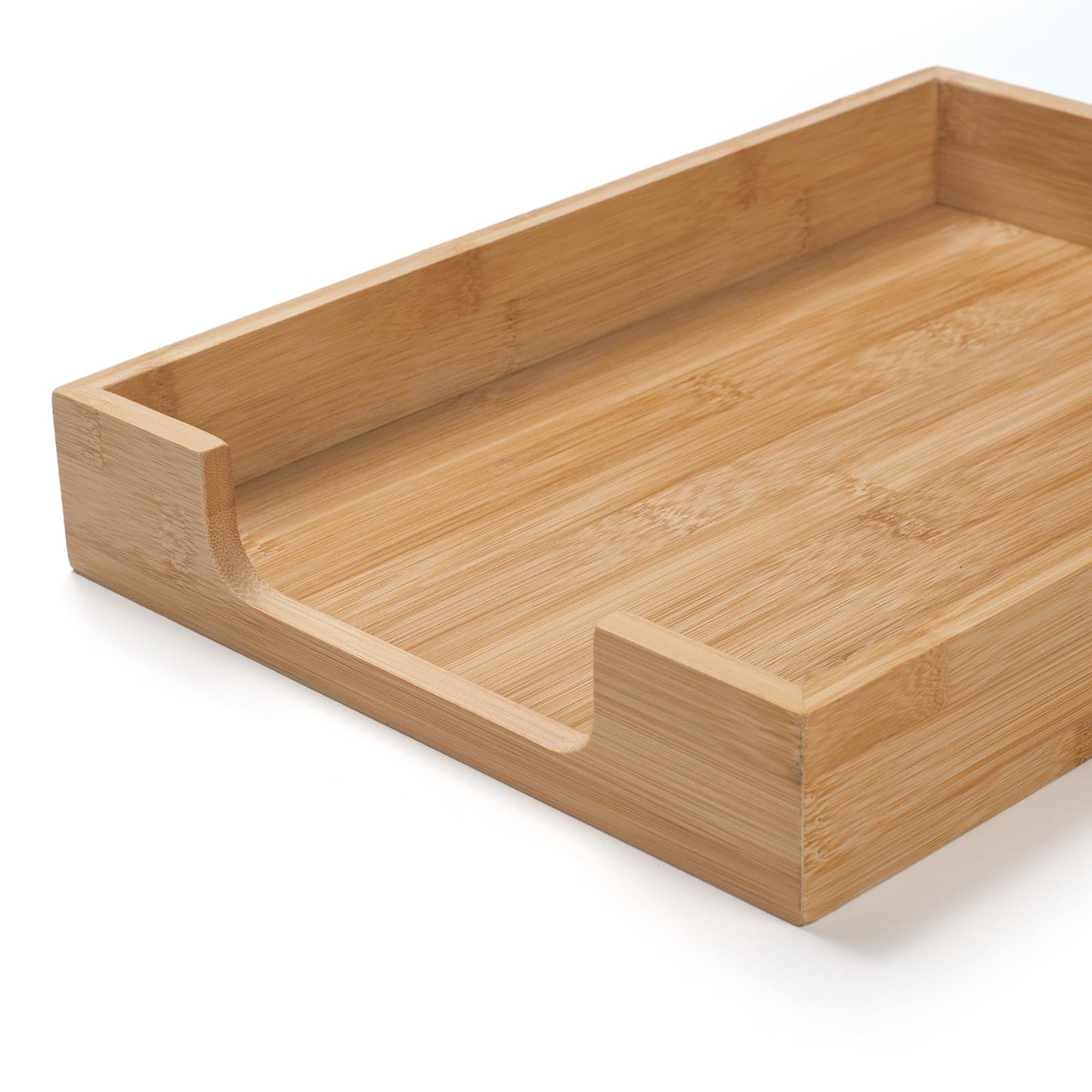 Bamboo Letter Tray, Wood Desk Tray, Wooden Desk Organizer, A4 Paper, Document, File, Mail, Magazine Storage Basket for Office, Classroom, Home Desktop