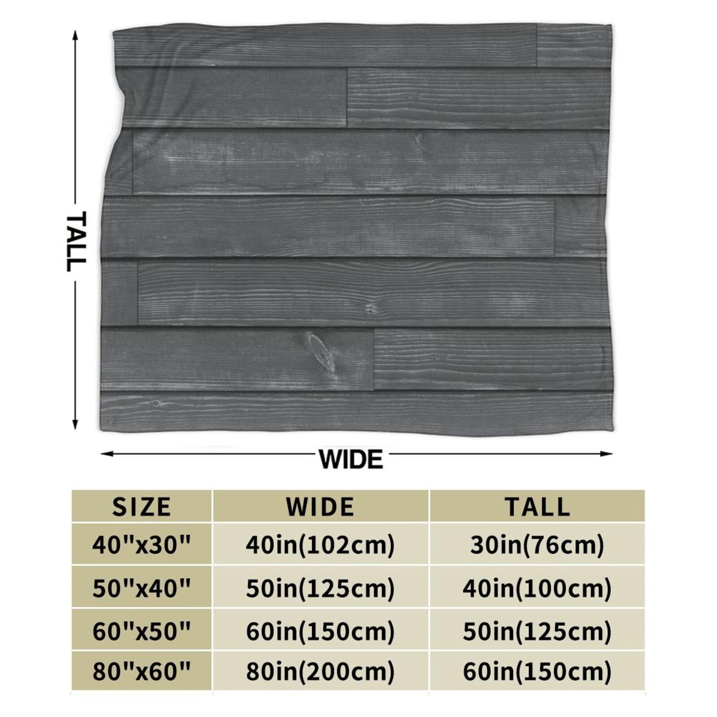 60"X50" Dark Wooden Texture Soft Flannel Blanket - Lightweight and Quick Drying, Used for Home, Travel, Camping