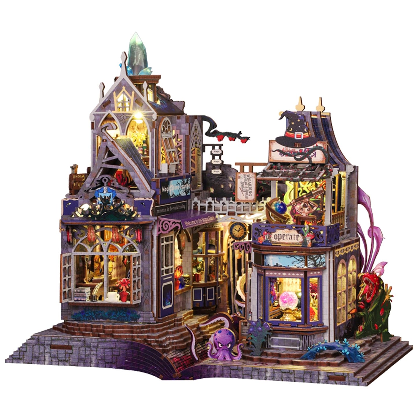 Spilay DIY Miniature House Kit for Adults, Miniature Dollhouse Building Kit