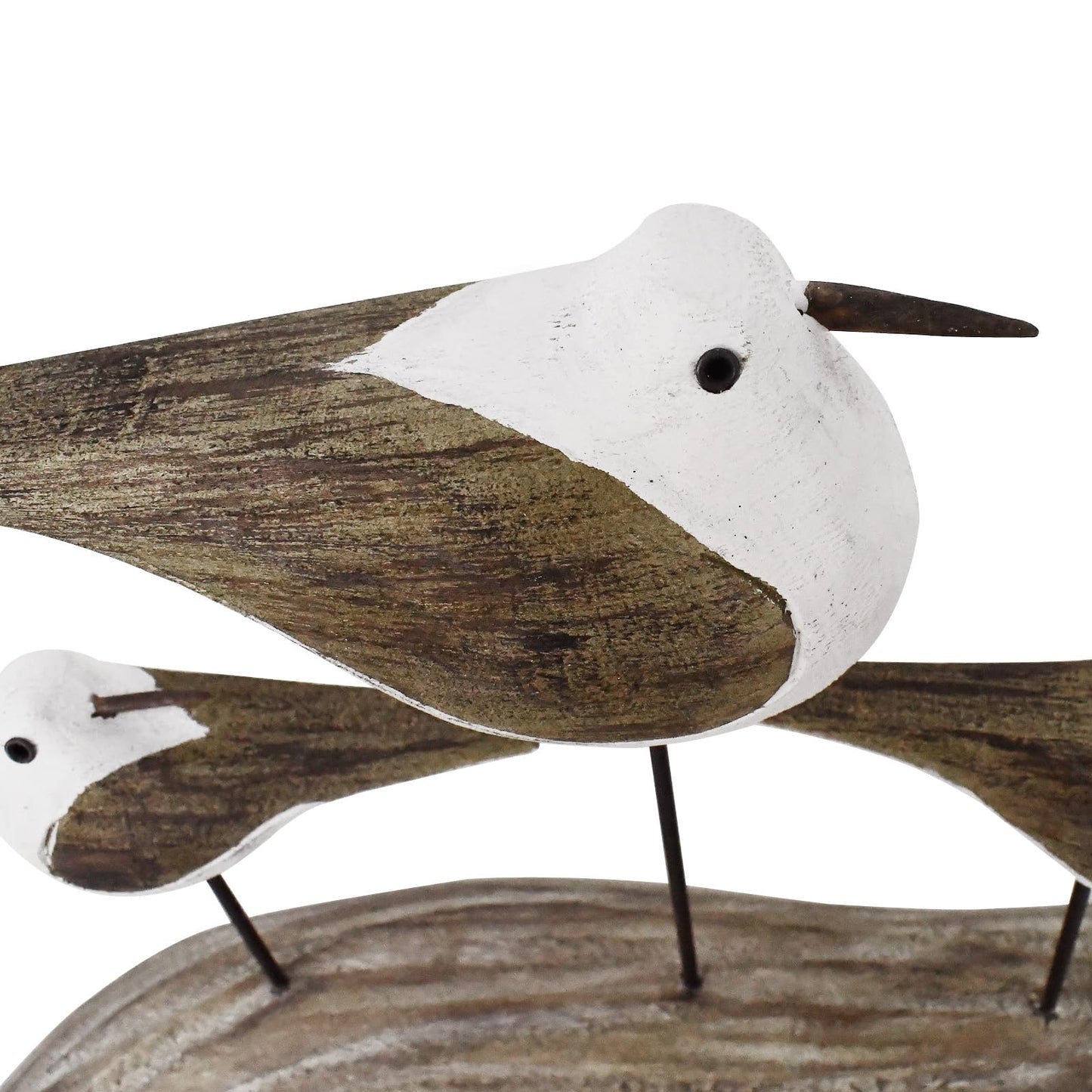 K KILIPES Beach Coastal Wood Seabird Figurine Home Office Table Desk Decor Sea Bird Sculpture Statue for Tabletop Shelf Nautical Bathroom Decoration Ornament Gift