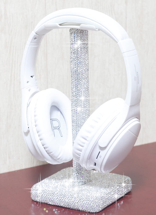 CARCHILE SH Luxury Rhinestones Headphone Stand Headset Holder Crystal (Silver)