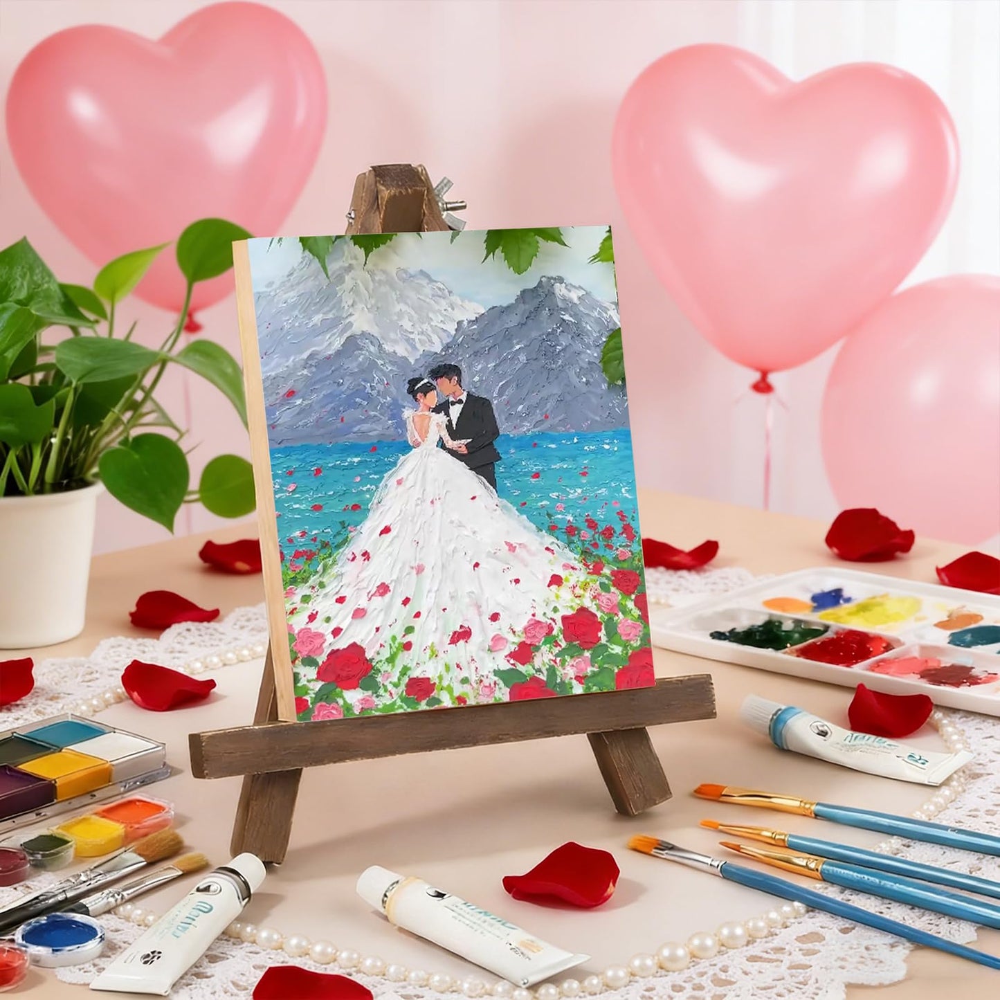 5 Pack 12 x 16 inch Wood Panel Boards,Unfinished Wood Frames for DIY Art Projects, Square Canvas for Painting, Pouring, Arts Use with Oils, Valentine's Day Halloween Christmas Decorative Panel Canvas