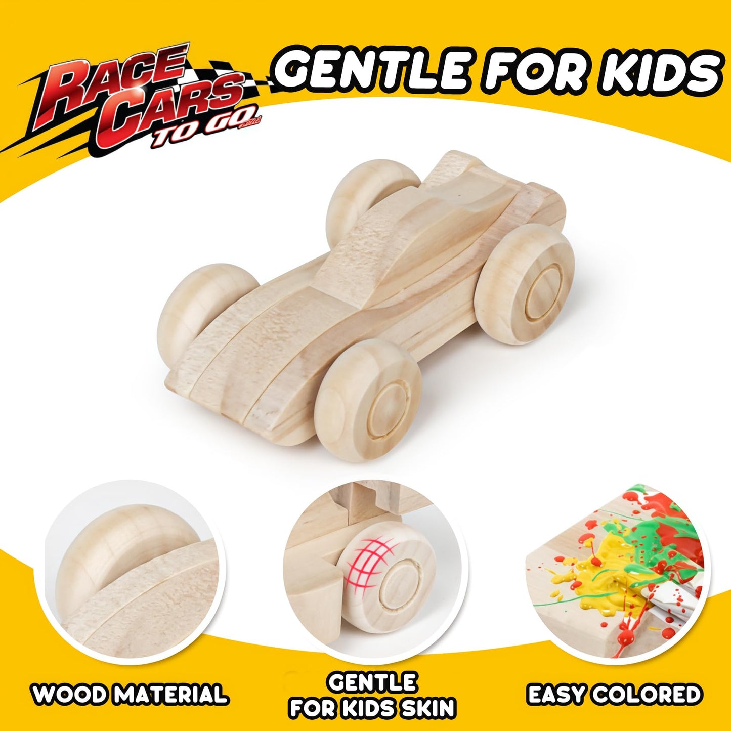 WANTKA 12 Pieces Unfinished Wooden Cars, Wood DIY Cars Arts and Crafts Kit for Students Home Activities Easy Woodworking and Family Time (Paints and Brushes not Included)