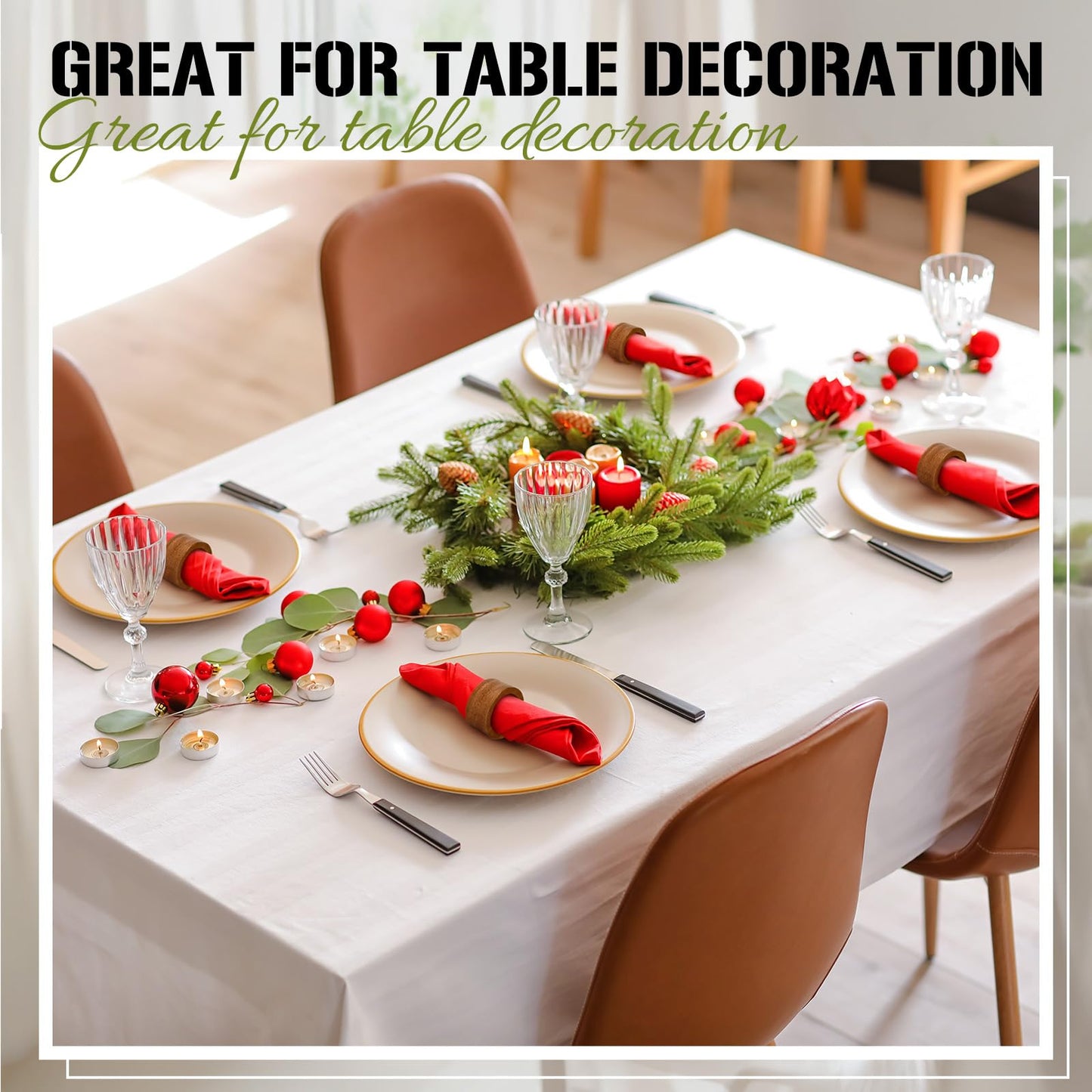 Zhehao 100 Pcs Wood Napkin Rings Bulk Acacia Brown Table Napkin Holder Buckles for Easter Wedding Dinner Holiday Table Decoration