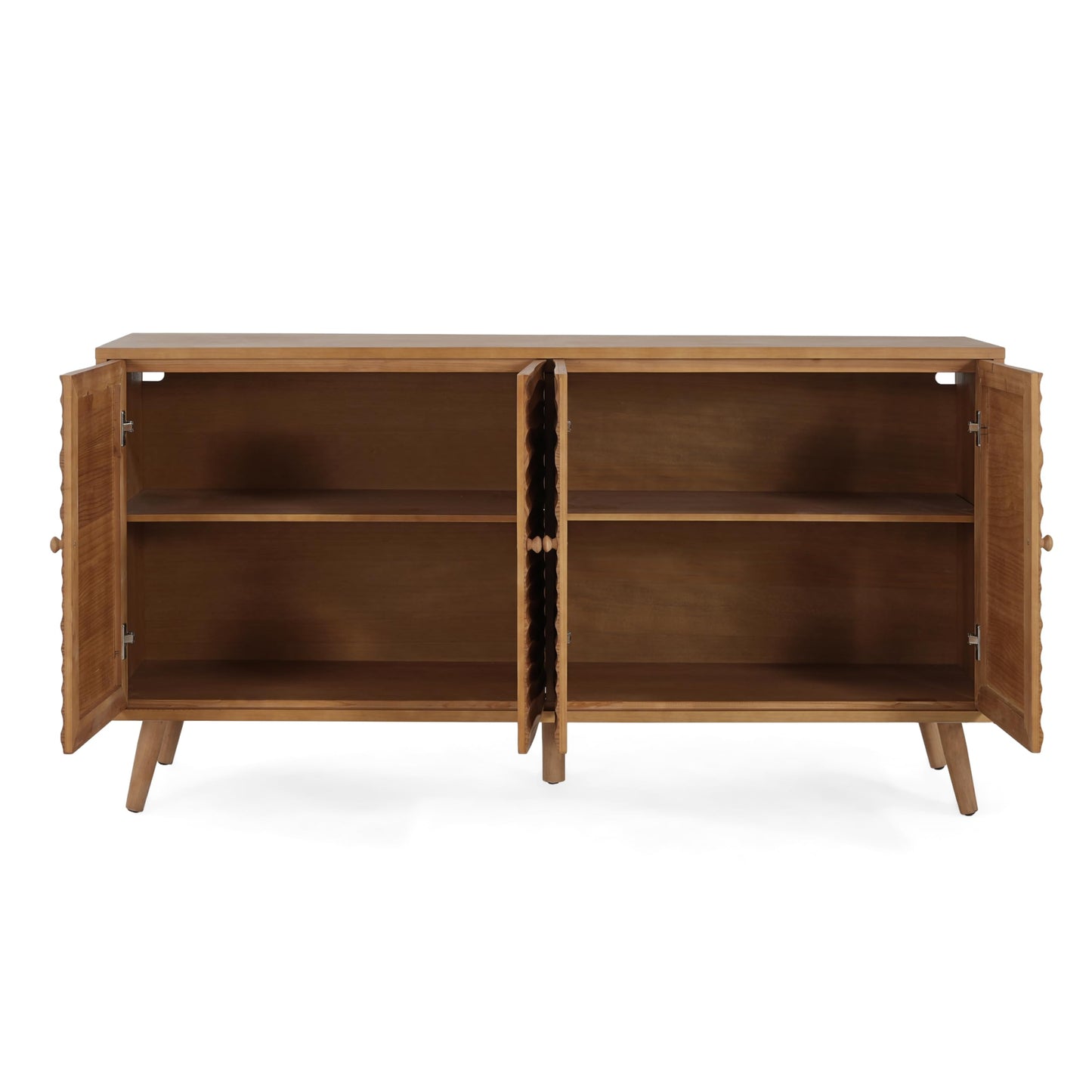 Christopher Knight Home Jope Wooden Sideboard Cabinet, Large Sideboard Buffet Cabinet, Living Room Accent Storage Cabinet with Adjustable Shelves,Kitchen Cabinet Organizer for Coffee Bar,Natural Brown