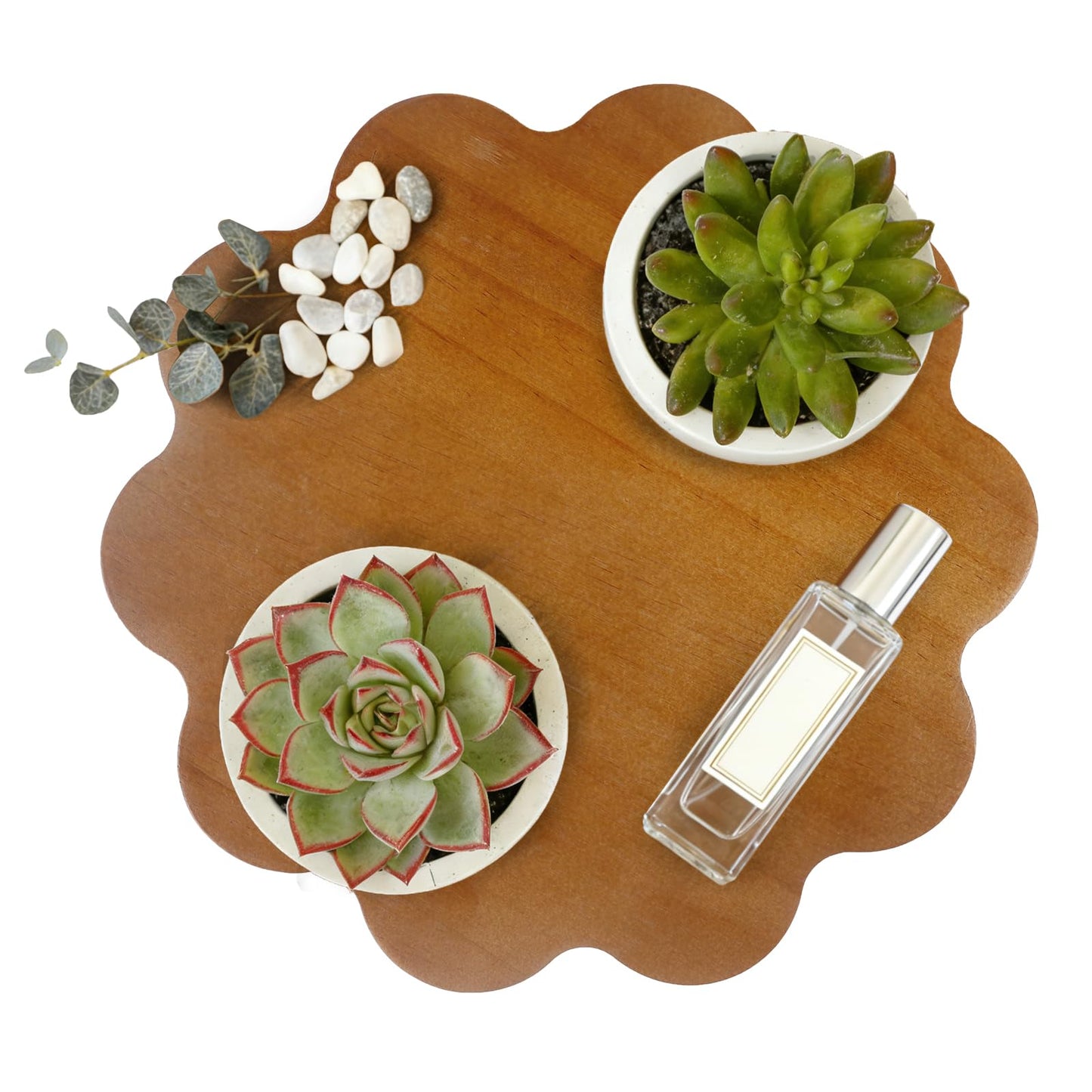 Wooden Tray, 10" Rustic Decorative Wood Soap Tray for Kitchen and Bathroom Counter Organizer Natural Wood Grain, Tidy up Cluttered Desktop, Enhance Decorative Space(2 Pack)