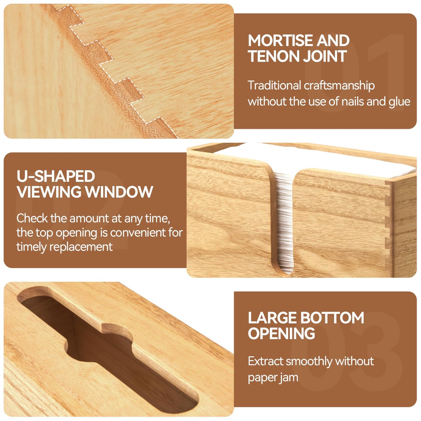 KIRIGEN Multifold Paper Towel Dispenser, Wall Mount or Countertop Natural