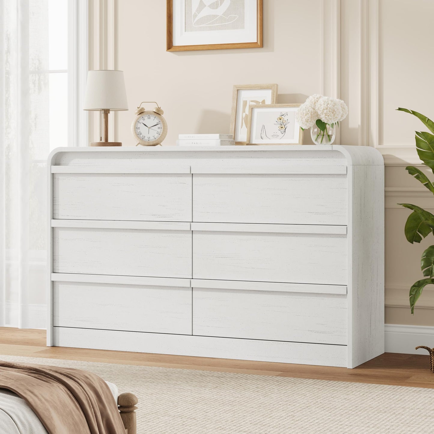 Garvee 6 Drawer Wooden Dresser, W