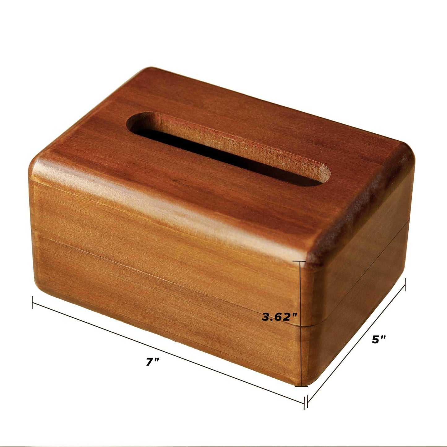 LZMS Wood Magnetic Tissues Box, Solid Decorative Napkin Holder with 4-Point Magnetic Closure for Bedrooms,Dining Rooms,Carriages,Hotels,Offices,etc,7.3 x 5.1 x 3.5 in