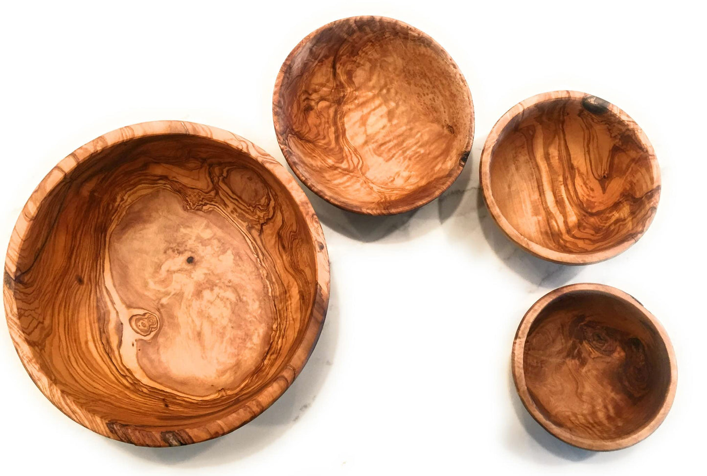 ORCHARD HARDWOODS 11" Artisan Olive Wood Serving Bowl/Centerpiece Unique decorative Wooden Bowl for Fruit, Salad, Snacks, Chips. In Small 6", Med 7", Lg 8", XL 11", XXL 12". (Extra Large 11 inch)