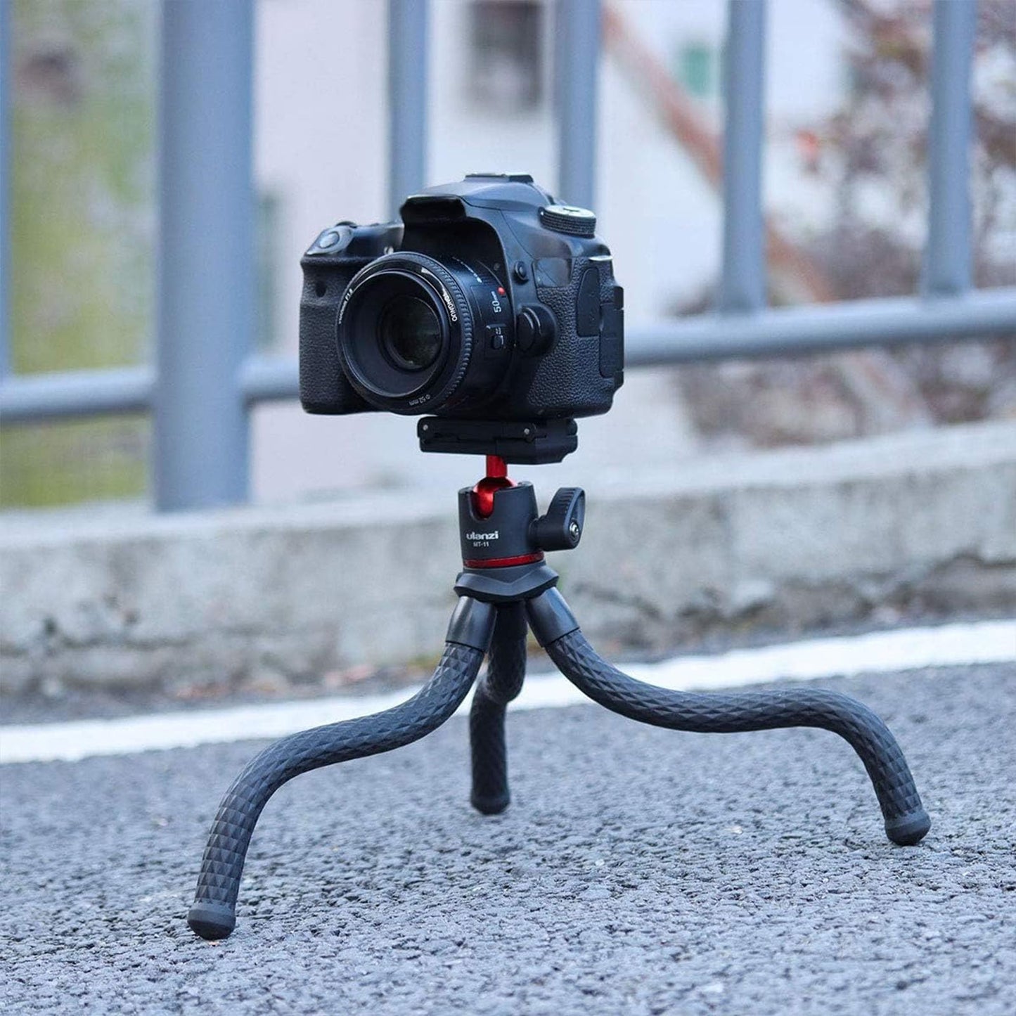 ULANZI Camera Tripod, Mini Flexible Stand w Hidden Phone Holder w Cold Shoe Mount, 1/4'' Screw f Magic Arm, Universal f iPhone 17 16 15 14 Pro Max XS Max Canon Nikon Sony DJ Pocket 4/3 Cameras