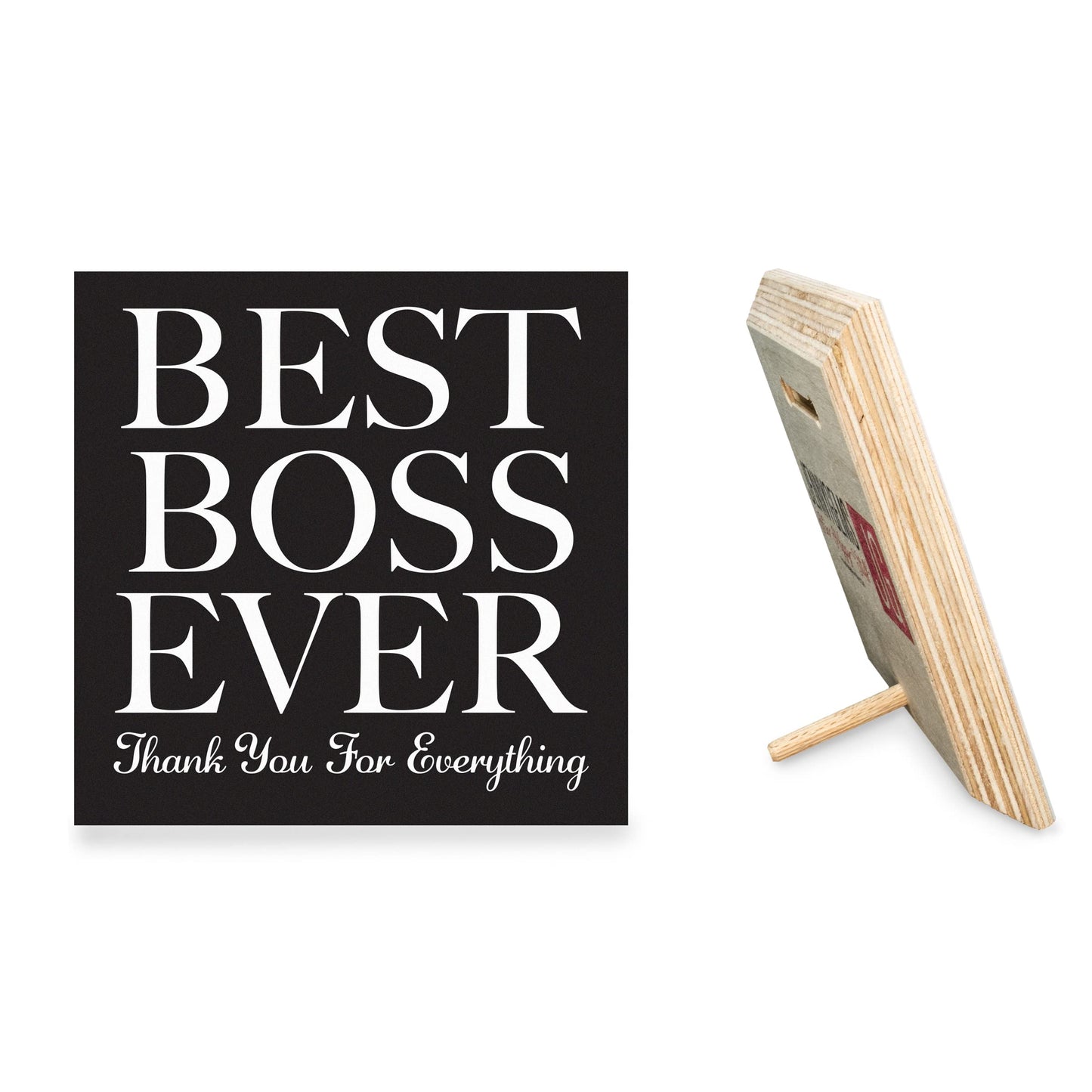 JennyGems Boss Gifts, Best Boss Ever Wooden Sign, Going Away Retirement Gifts, Shelf Decor and Wall Hanging, Made in USA