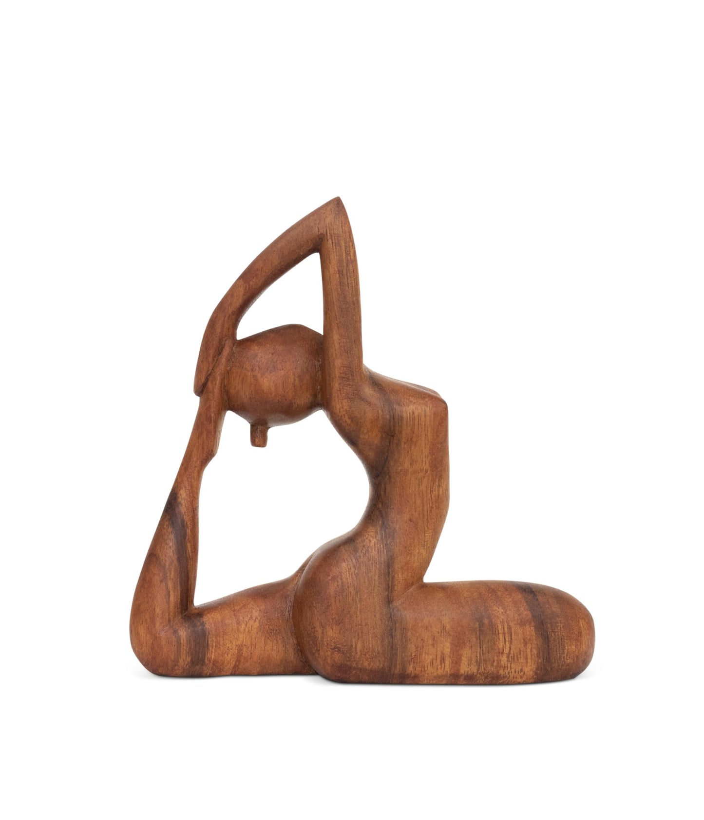 G6 Collection 8" Wooden Handmade Yoga Statue, Yoga Meditation Room Decor, Yoga Decorations for Home, Gift for Yoga Lover, Zen Gift Ideas, Figurine Office Studio Sculpture Yogi, One-Legged King Pigeon