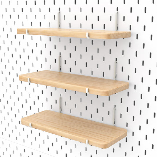 BFPeaky 3 Pack Wooden Pegboard Shelves ONLY for IKEA Skadis