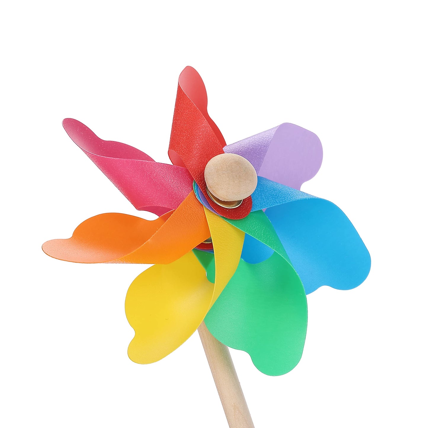 Mr. Pen Rainbow Flower Pinwheels - 10 Pack, Wind Spinners for Yard & Garden, Kids' Party Favors