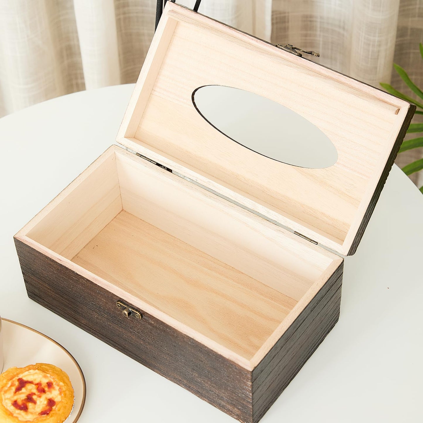 GZQWDC Rectangular Wood Tissue Box,Decorative Wooden Tissue Box Cover,Tissue Box Holder,Tissue Box for Bathroom&Tabletop
