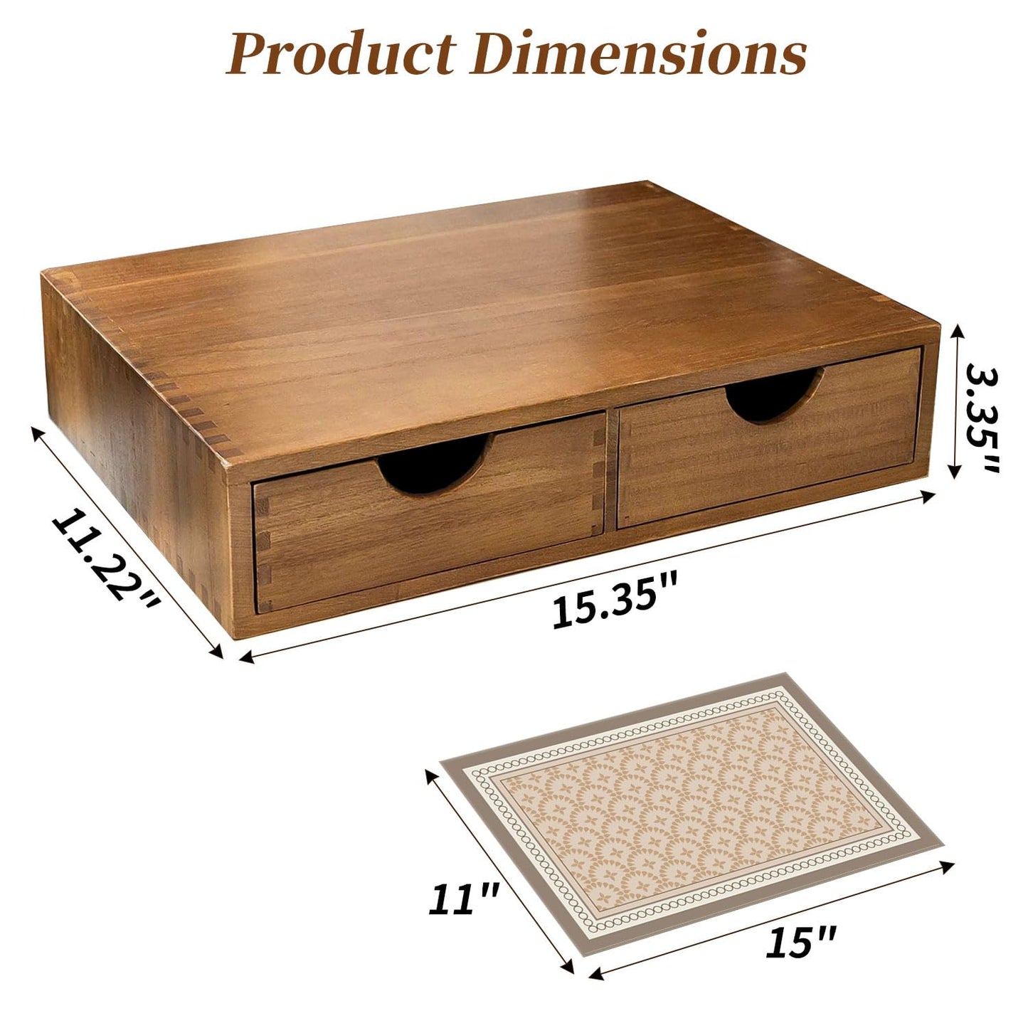 YAOYAO LAND Wooden K Cup Organizer, Coffee Pod Storage Box and Tea Organizer Holder, K Pod Drawer Under Brewer Coffee Maker Machine Stand, Organizador De Cafe, 30 Pod Capacity (Natural Wood)