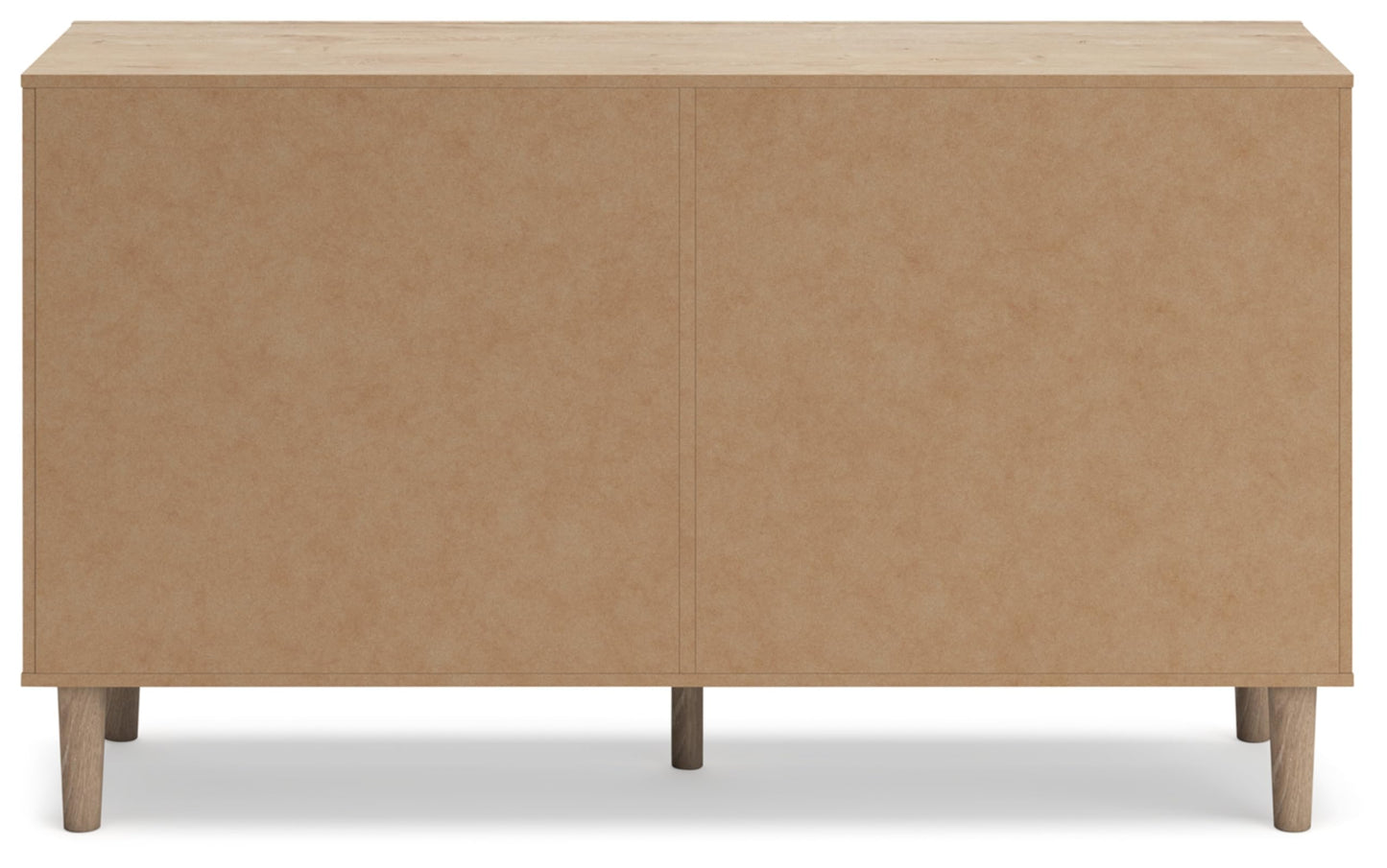 Signature Design by Ashley Cielden 6 Drawer Dresser, Quick 10-Minute Assembly, Textured Cane Details, Coastal Modern Bedroom Storage, Light Brown Two-Tone