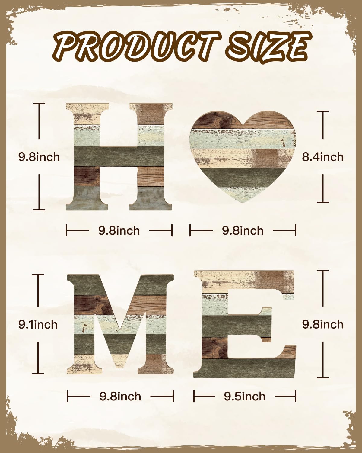 Putuo Decor Rustic Wood Home Wall Decoration, Decorative Hanging Plaques, Home Wall Art Letters Set Decor, for Living Room Bedroom Entryway Hallway