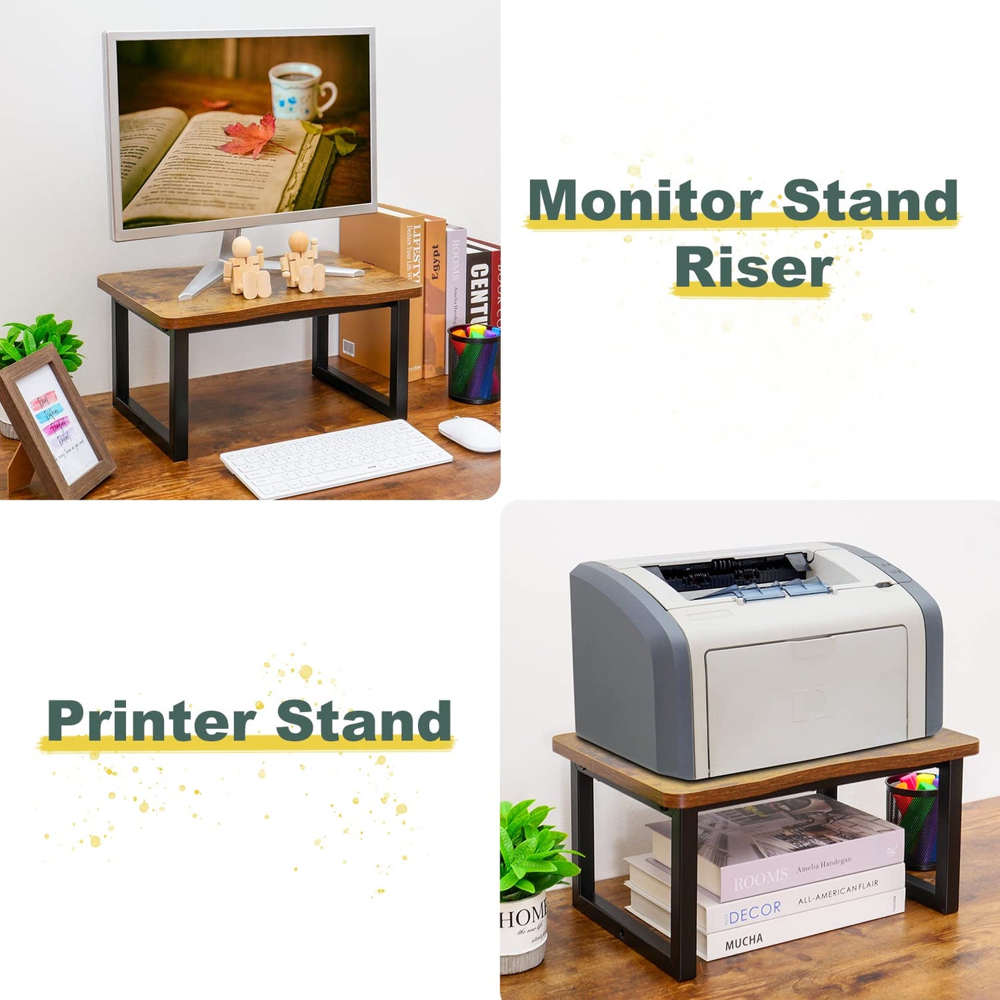Itsst Wooden Step Stool, Stepping Stool for Adult, Wood One Step for Kitchen, Bedroom, Living Room, Bathroom Hold up to 500lbs