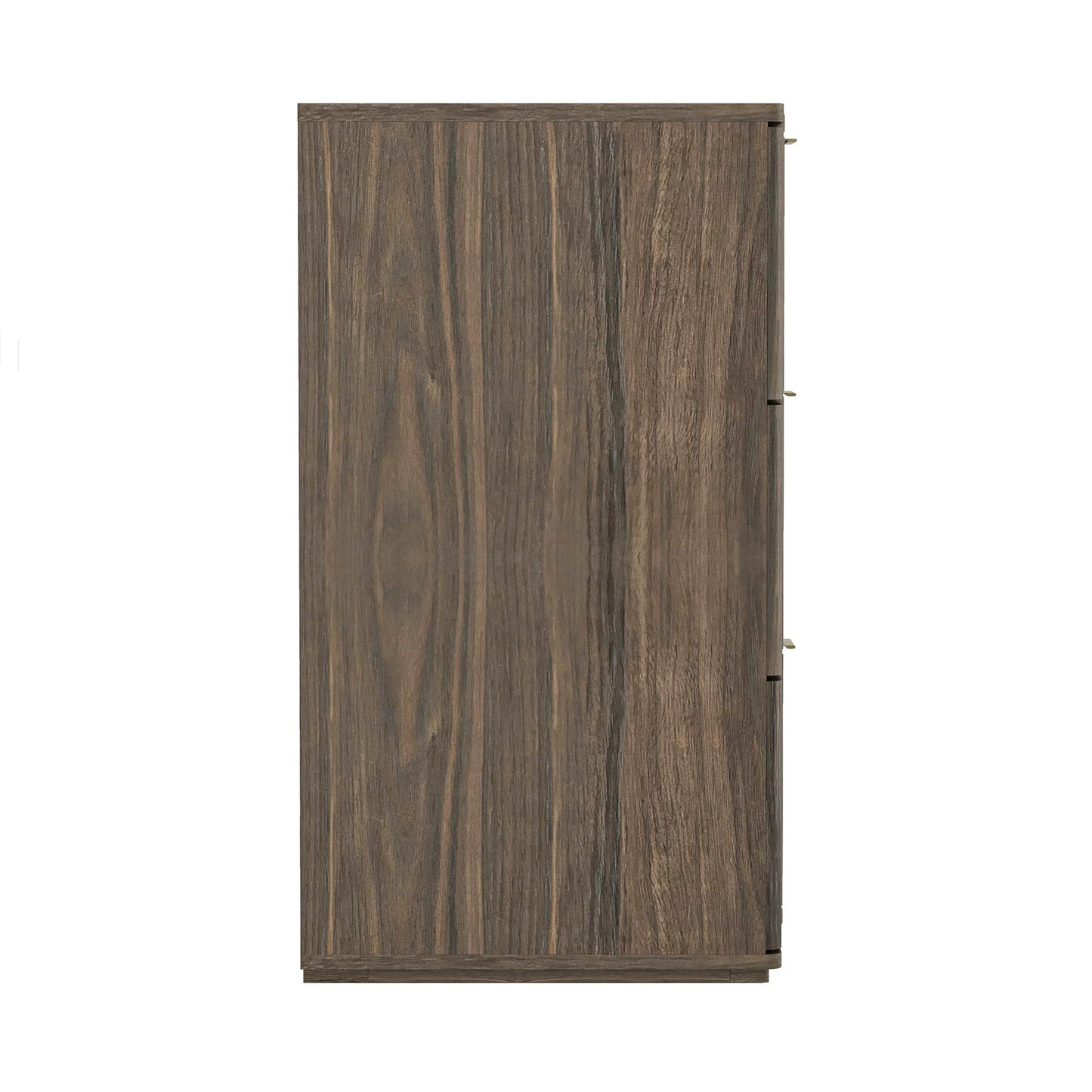 Manhattan Comfort Clive 72” Modern 6 Drawer Dresser, Wide Chest of Drawers with Sculpted Fluted Front & Accent Recessed Handles, Doubles as 70” TV Stand, Walnut Brown and Gold