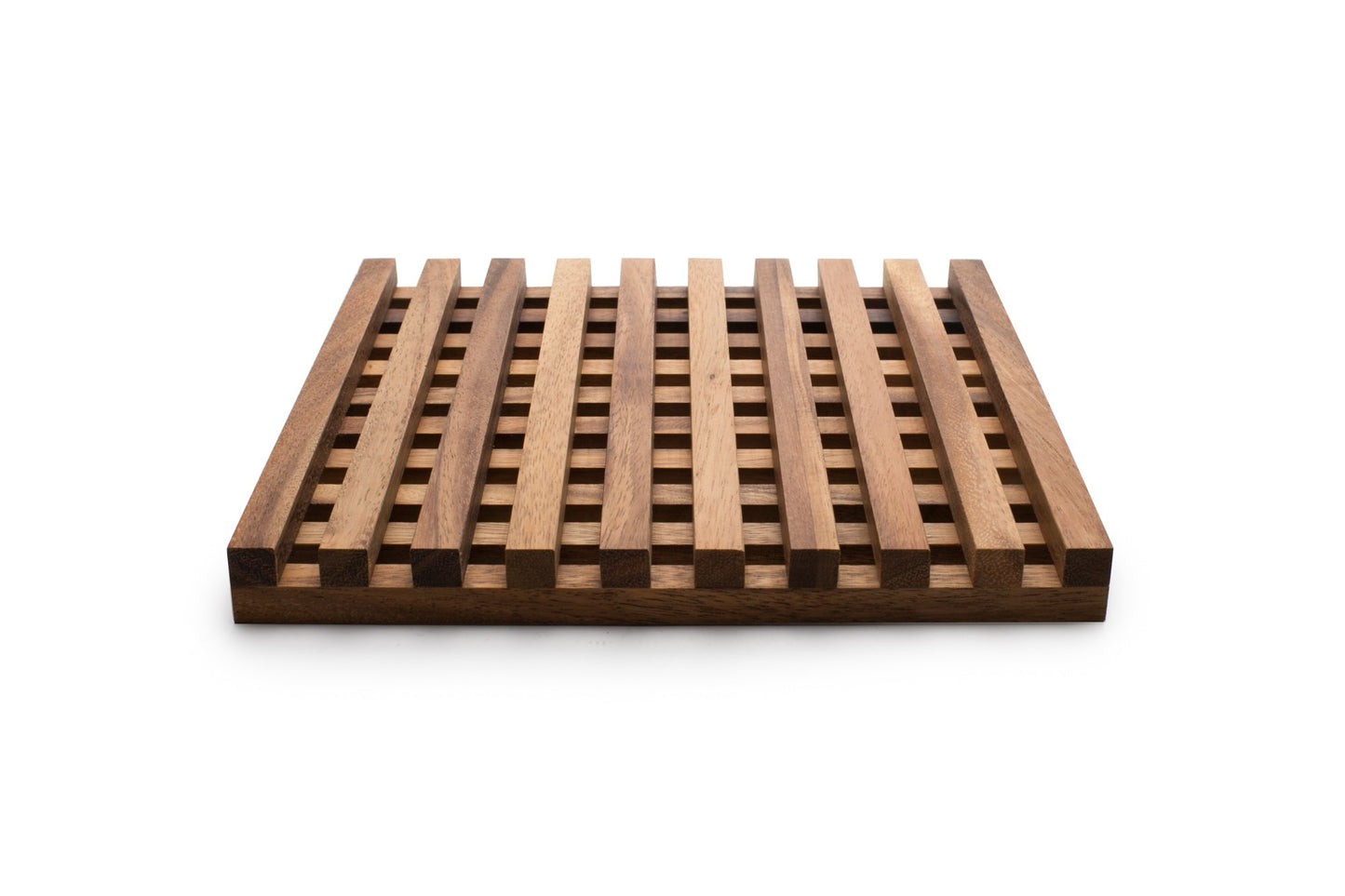 Ironwood Gourmet Venetian Trivet, 10 x 10 x 1 inches, Acacia Wood