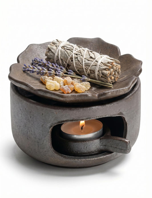 YANPLS Large Ceramic Resin Burner Vintage Incense Holder for Home Decor